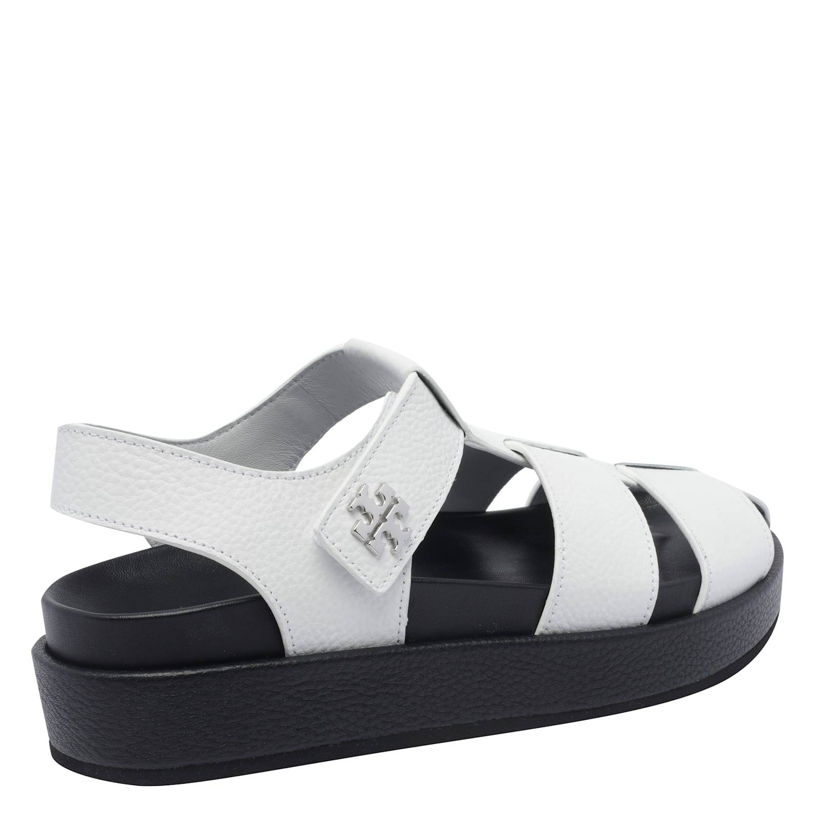 Tory Burch Kira Leather Sport Fisherman Sandals In White