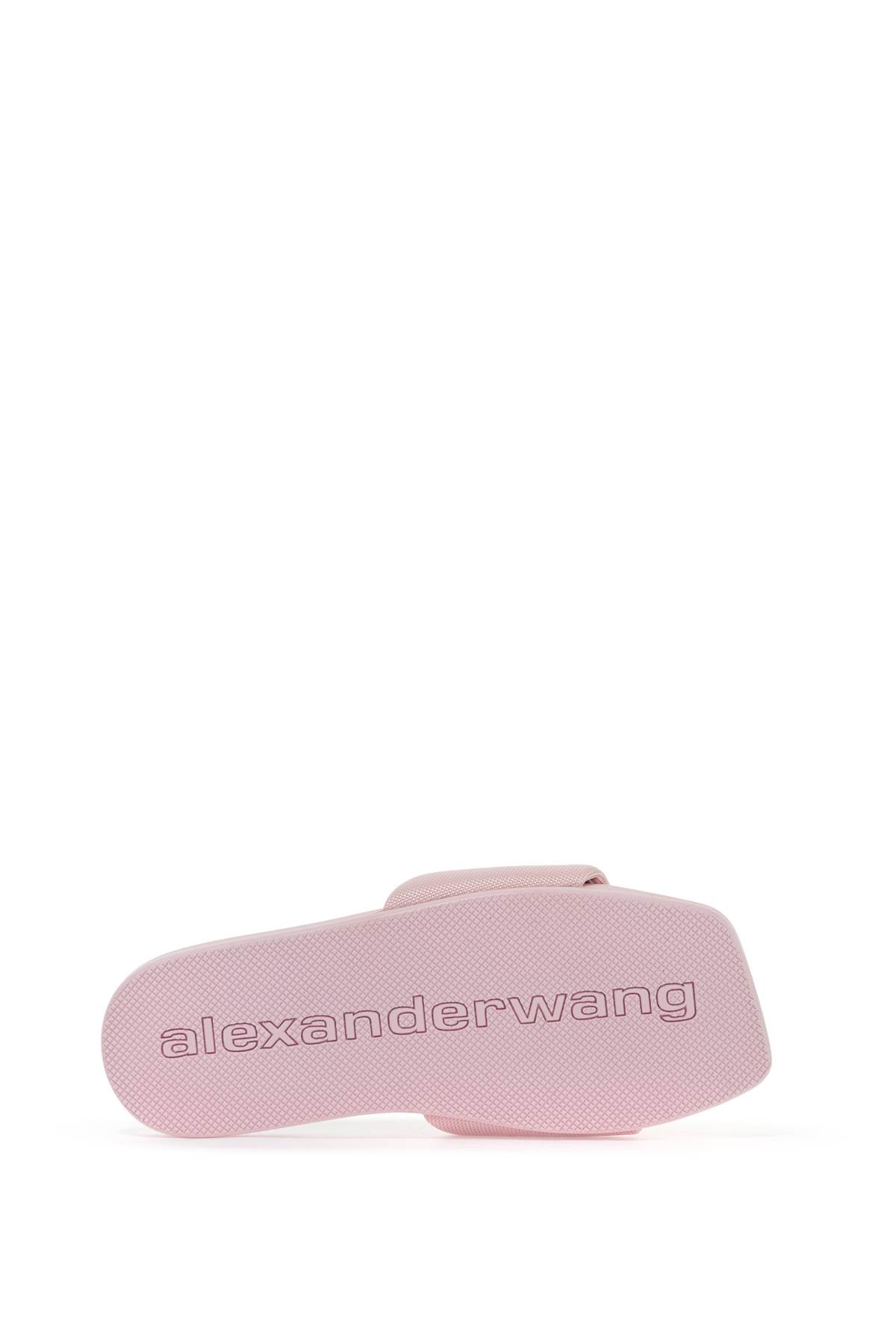 Shop Alexander Wang Slides With Branded Strap In Light Pink (pink)