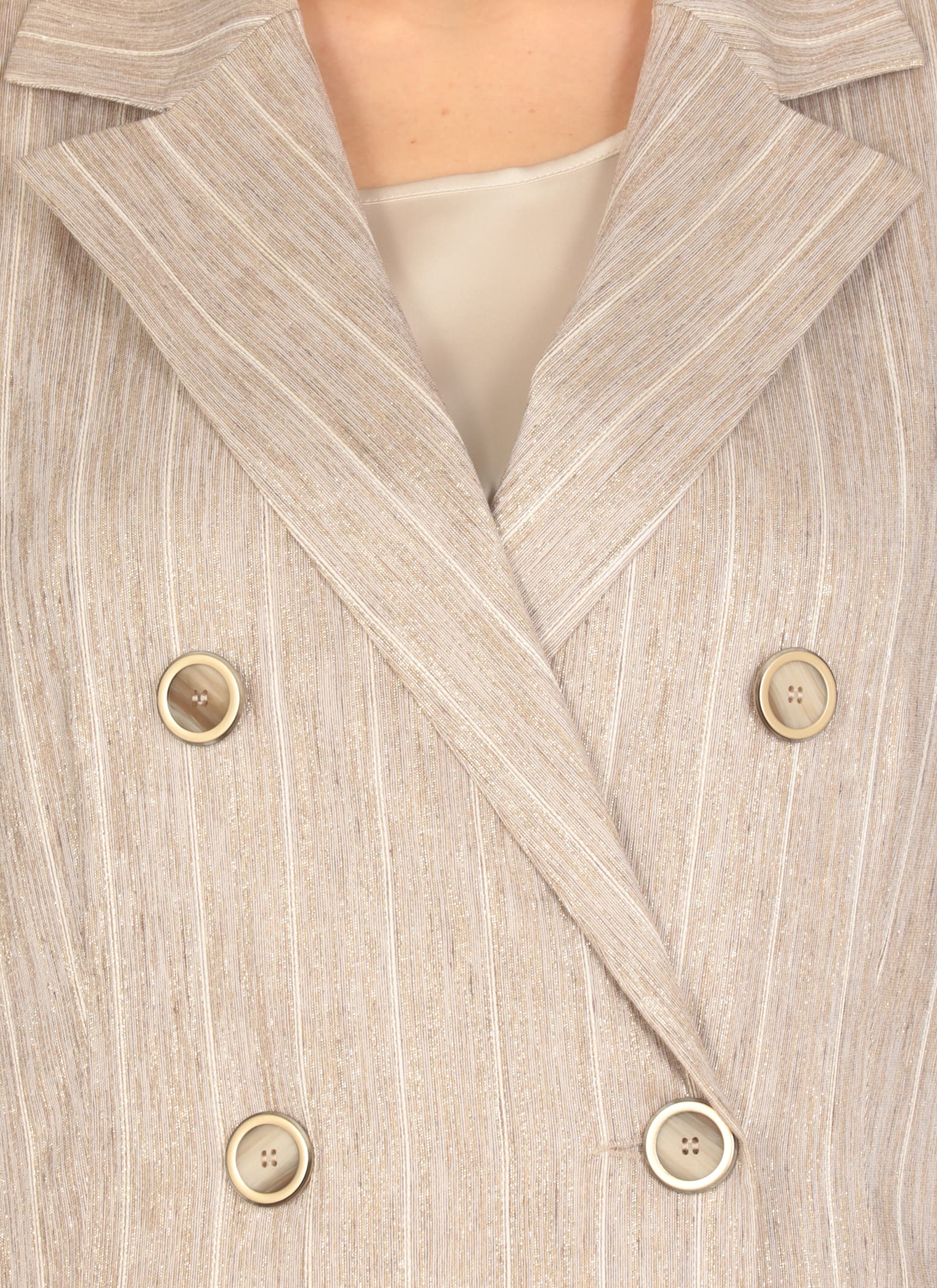 D Exterior D. Exterior Gold Viscose Blend Blazer