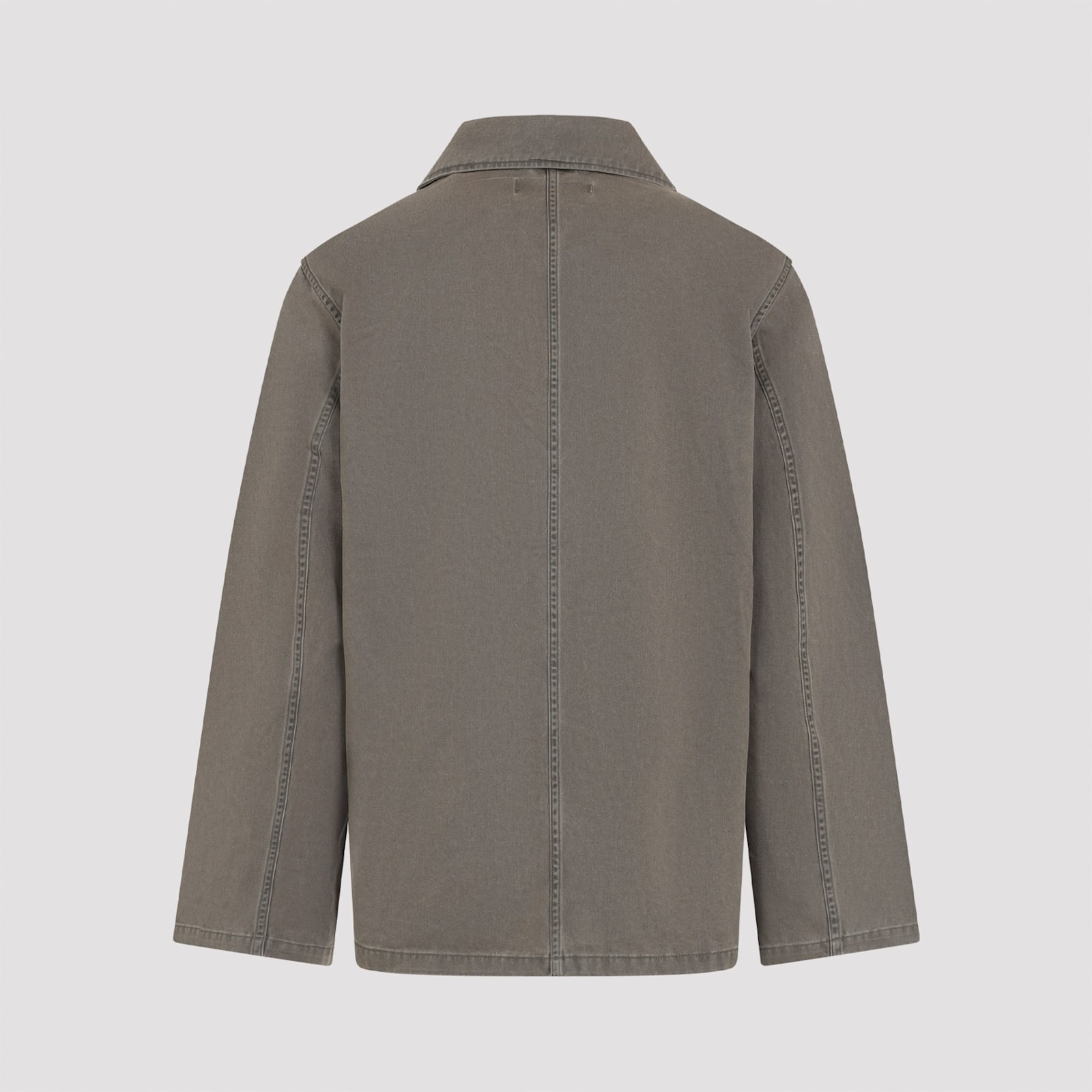 Our Legacy Straight-cut Casual Jacket With Pointed Collar In Gray