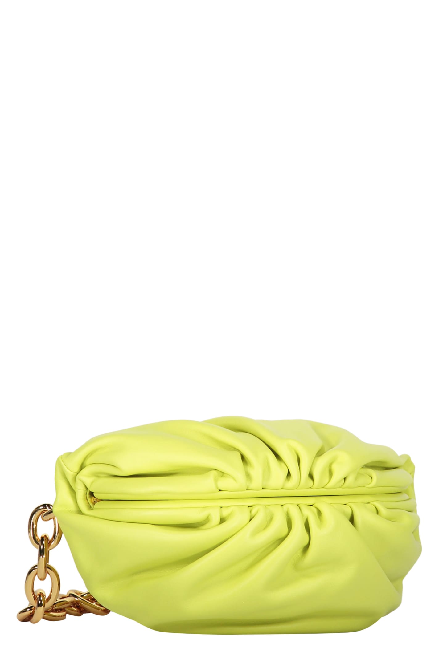 Shop Bottega Veneta The Pouch Mini Leather Belt Bag In Green