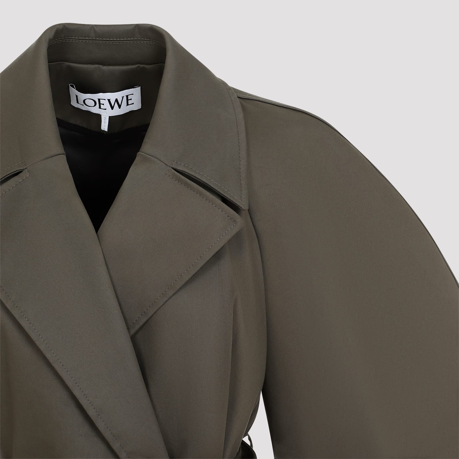 Shop Loewe Trench Coat In Loden Green