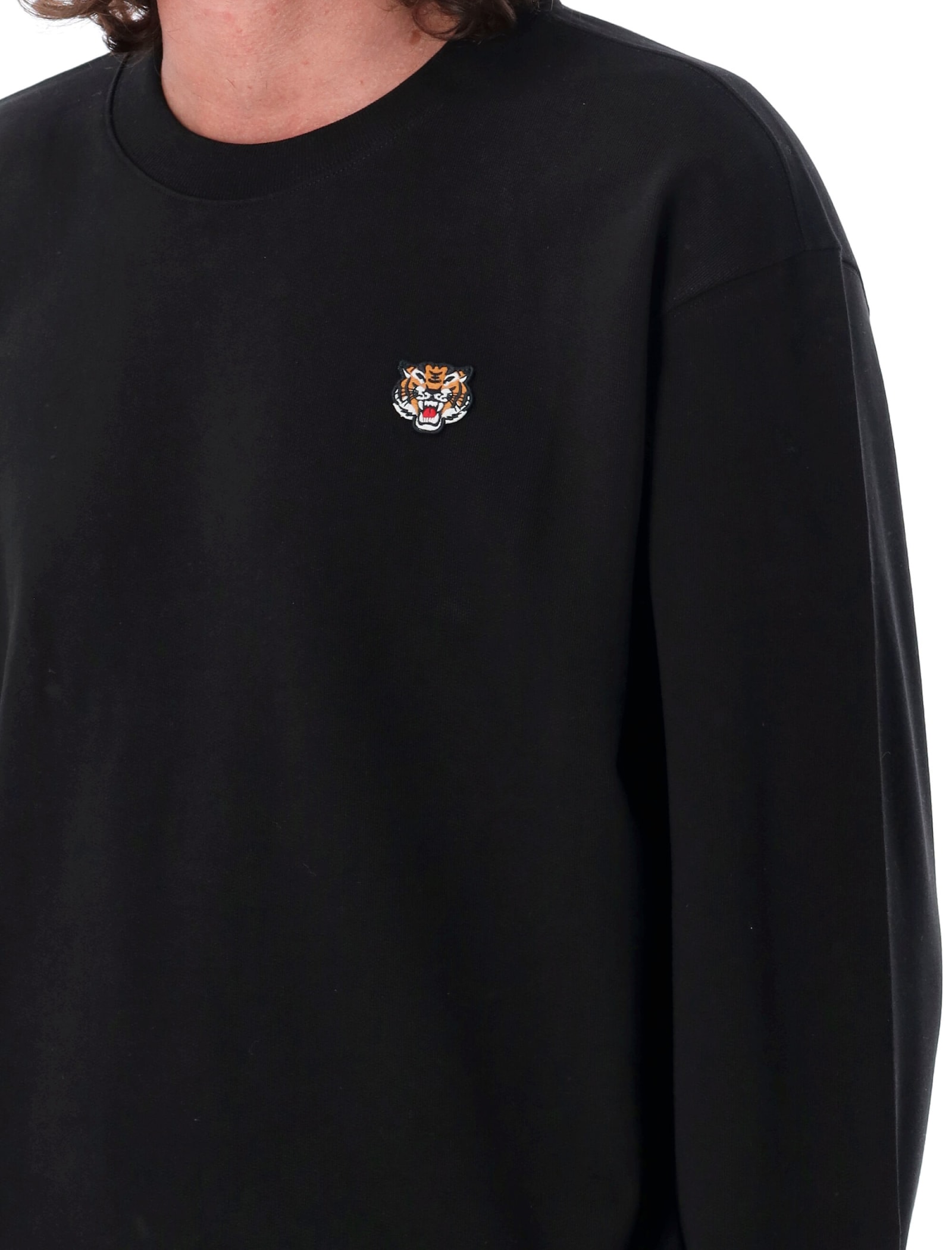 Shop Kenzo Lucky Tiger Crewneck In Black