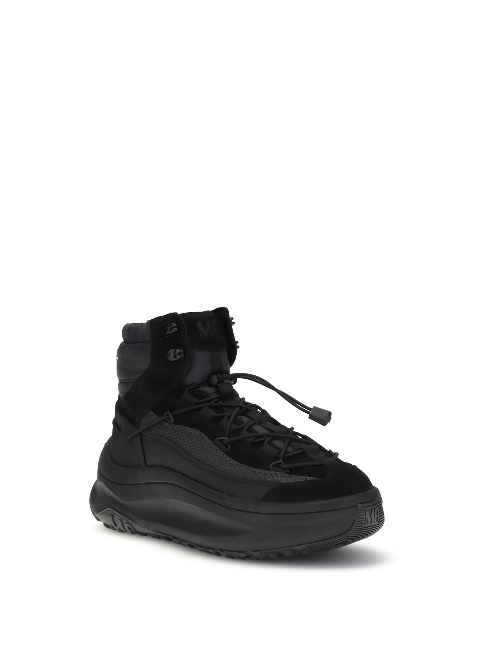 Moon Boot Black Moon247 Xlace Mid Sneakers In Black