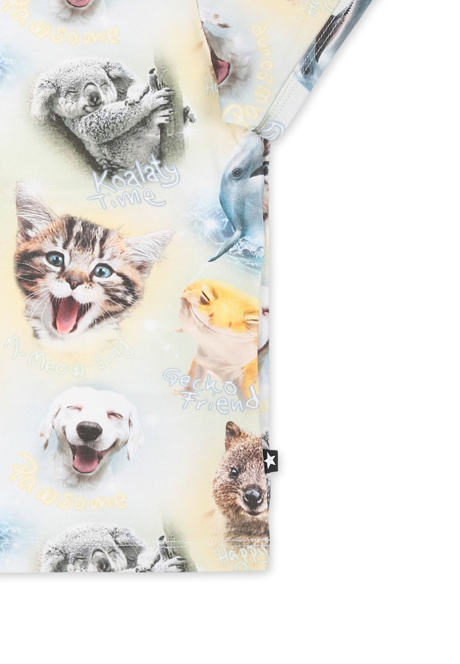 Molo Multicolor T-shirt For Babykids With Animals In Multicolor