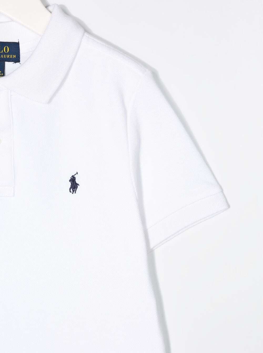 Shop Ralph Lauren White Short Sleeve Polo Shirt With Logo Embroidery In Cotton Boy