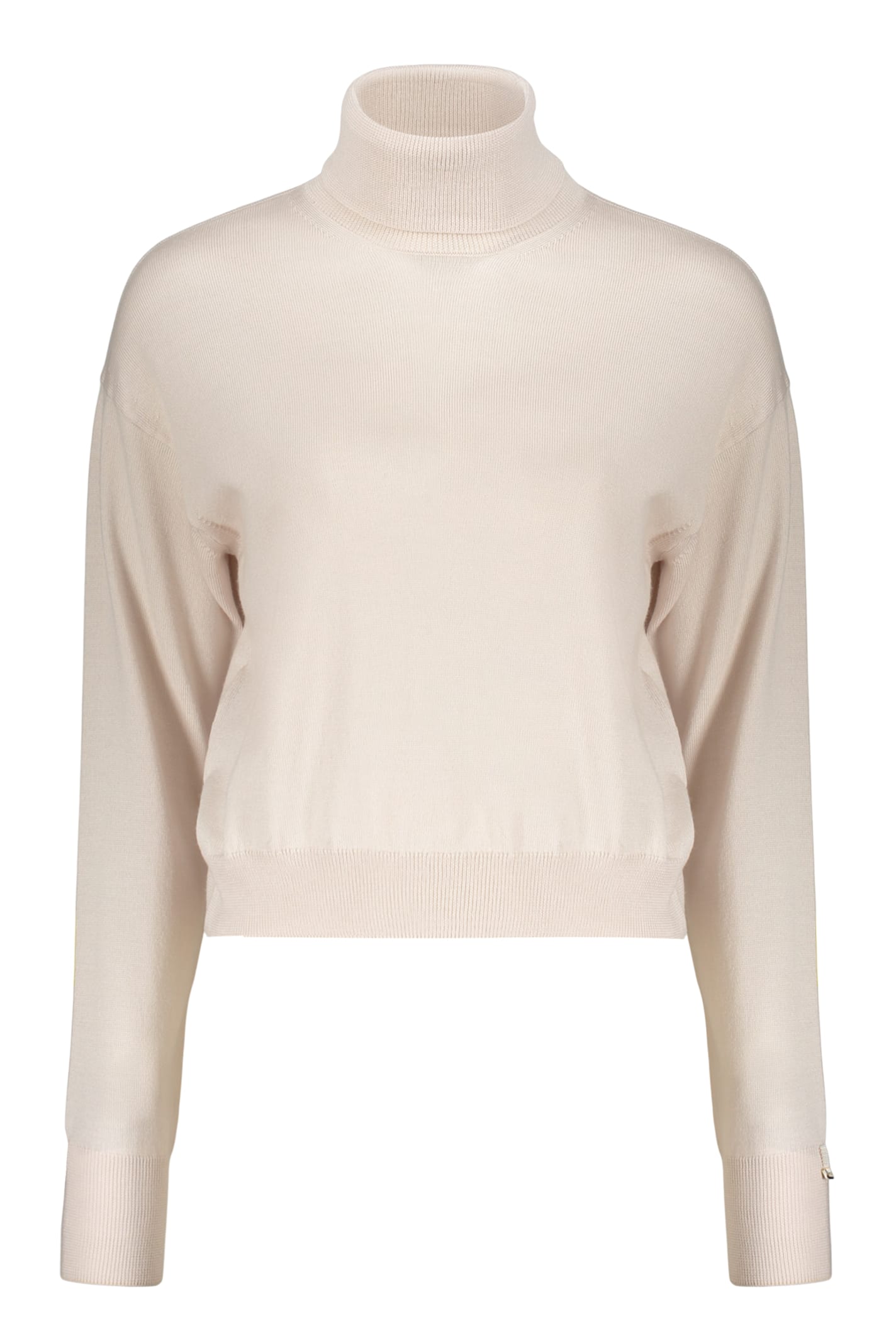 Herno Beige Cropped Sweater With Long Sleeves In Neutral