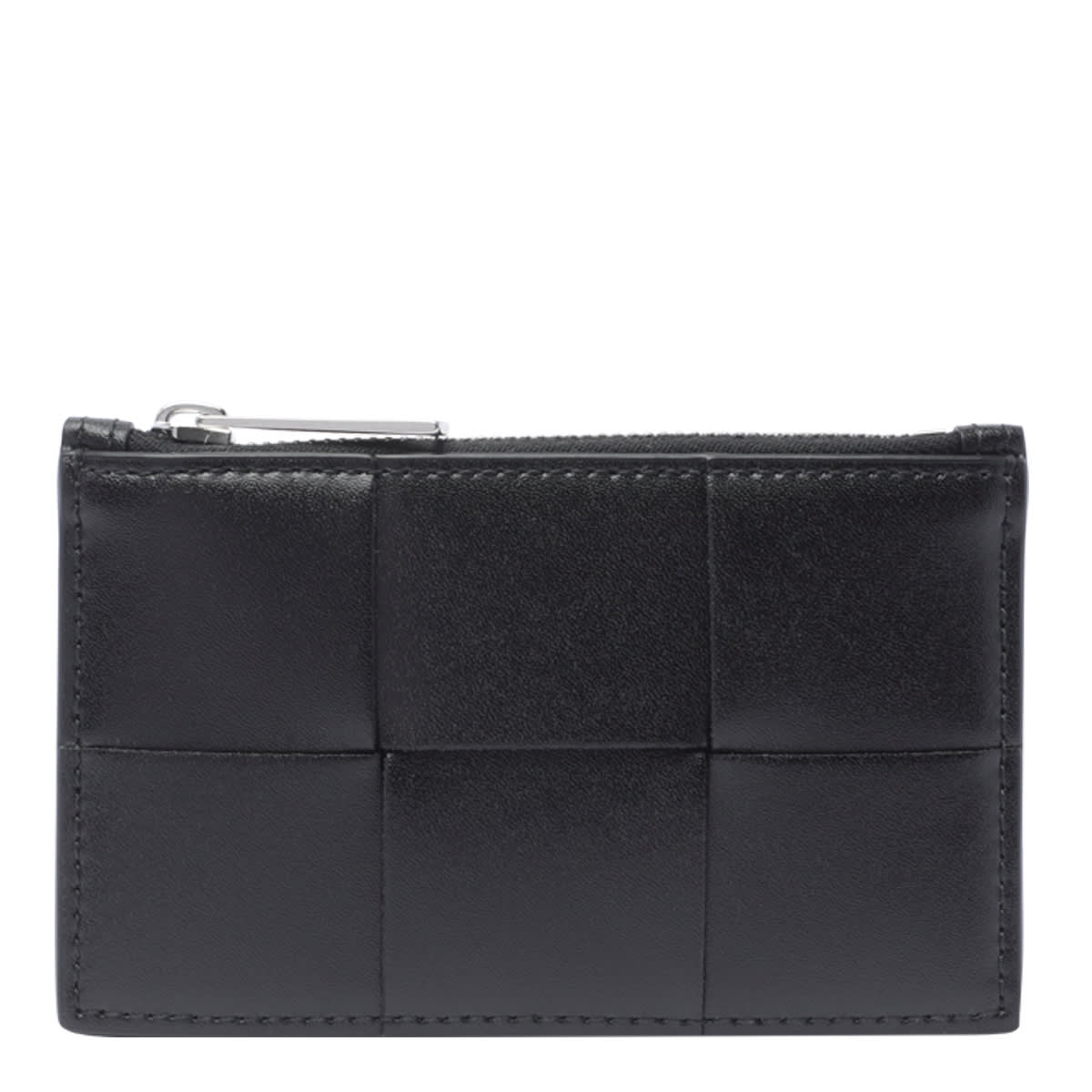 Shop Bottega Veneta Zippered Card Case In Black