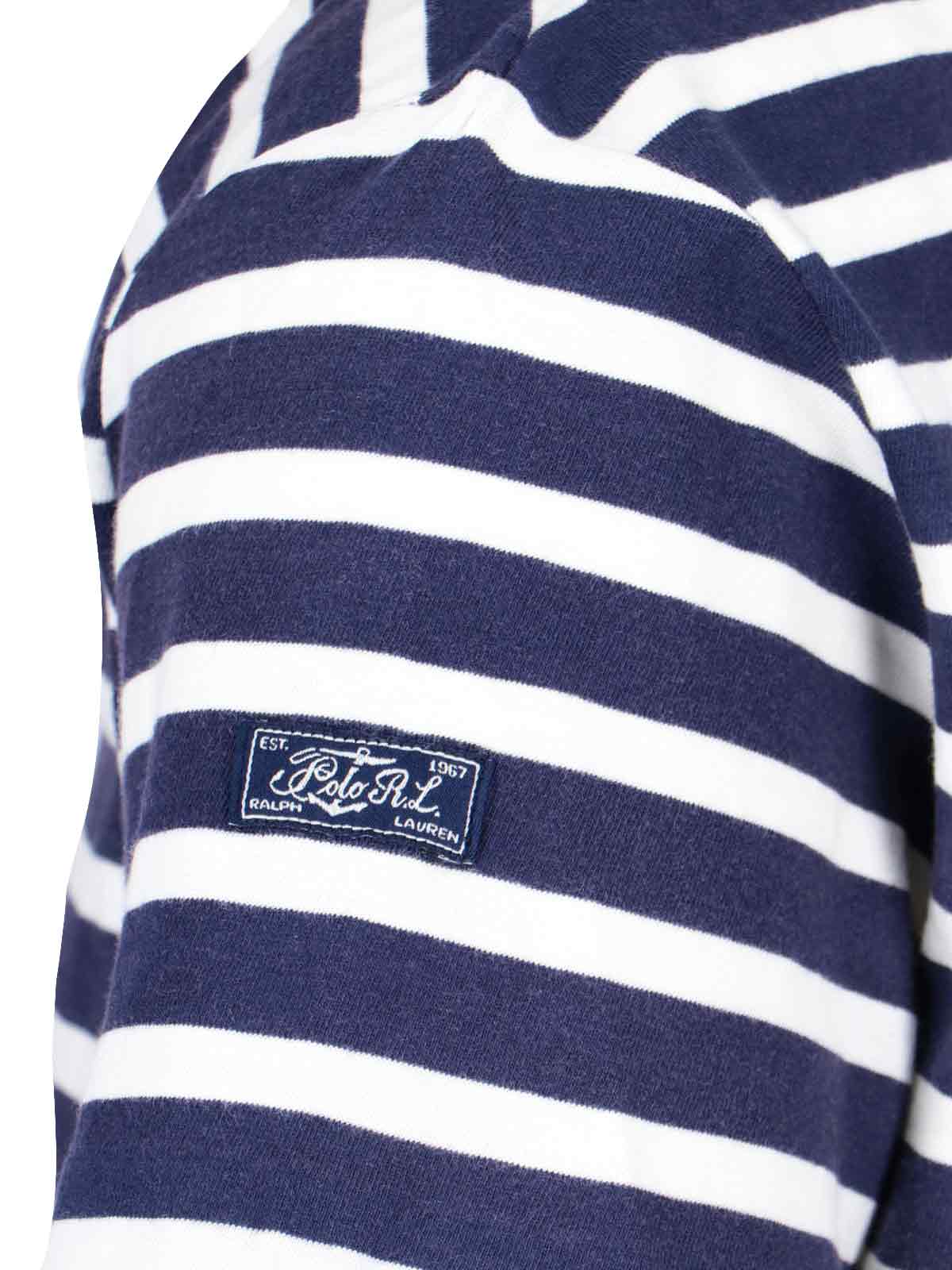 Shop Polo Ralph Lauren Stripe T-shirt In Blue