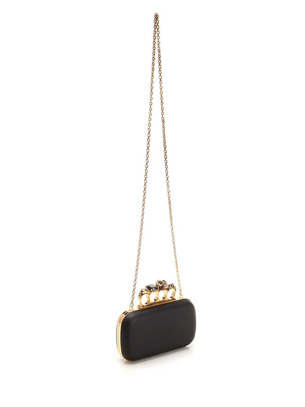 Shop Alexander Mcqueen The Knuckle Clutch In Black