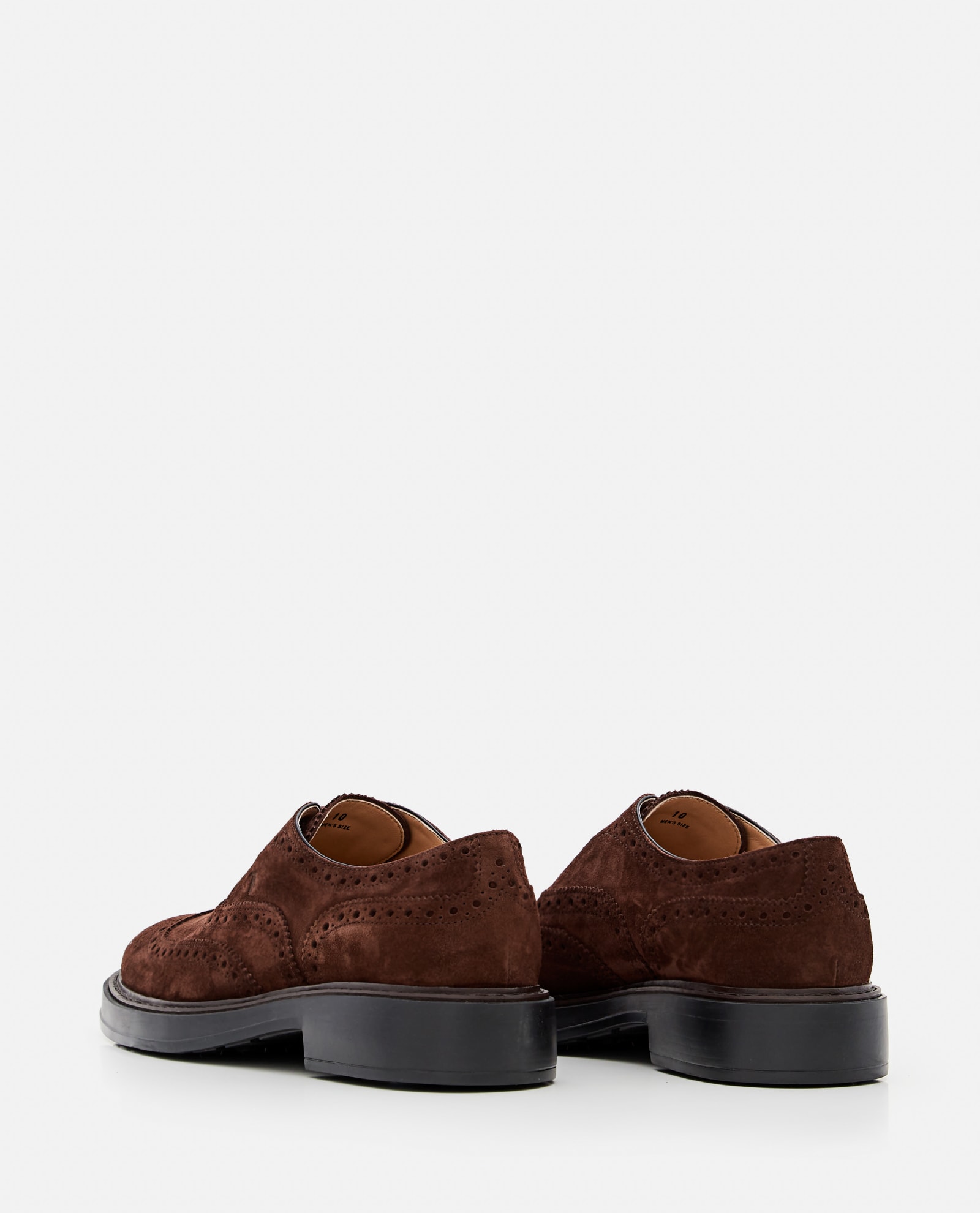 Shop Tod's Suede Lace-up Shoes In Brown