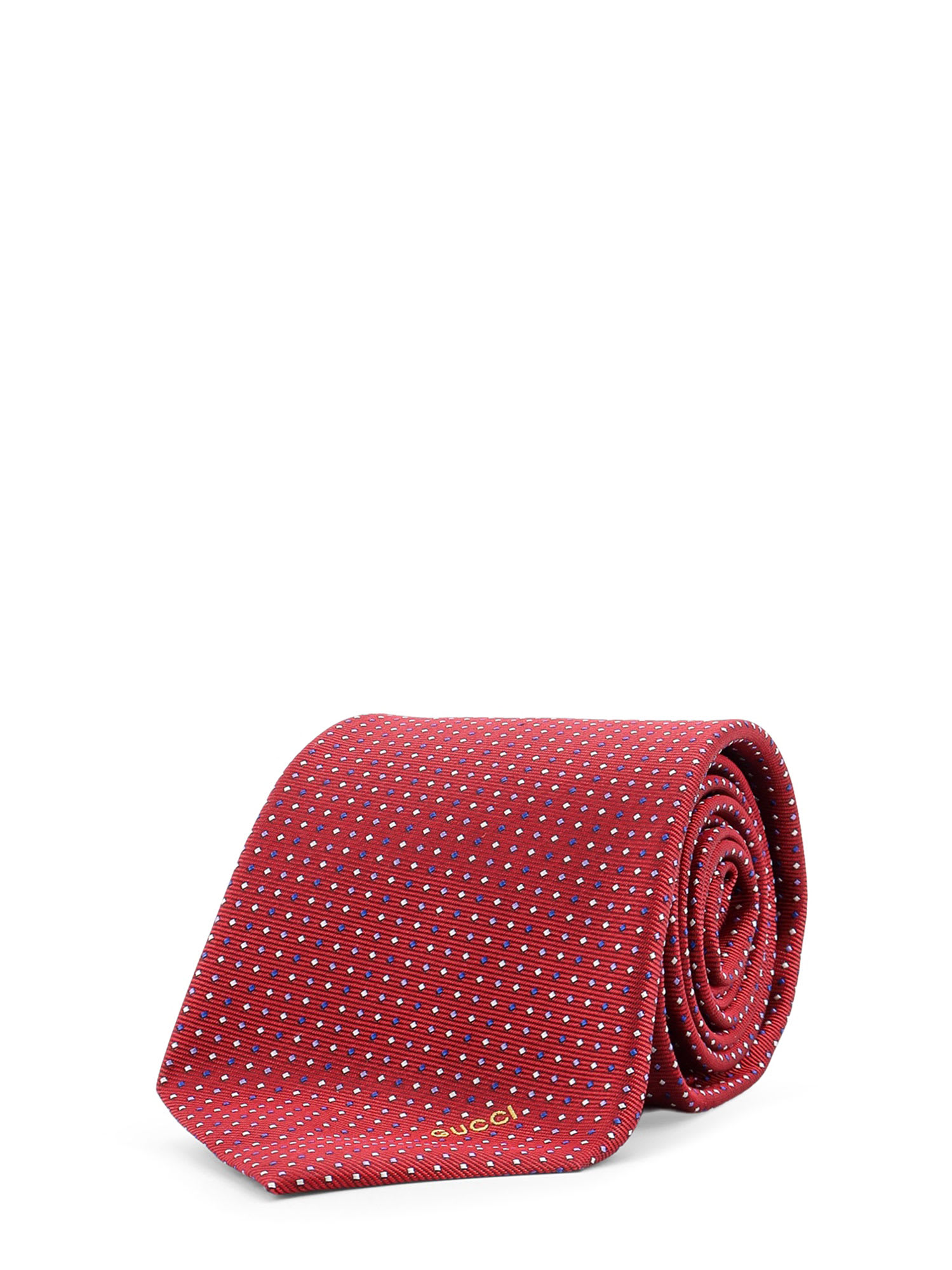 Gucci Silk Tie With Gudots Motif