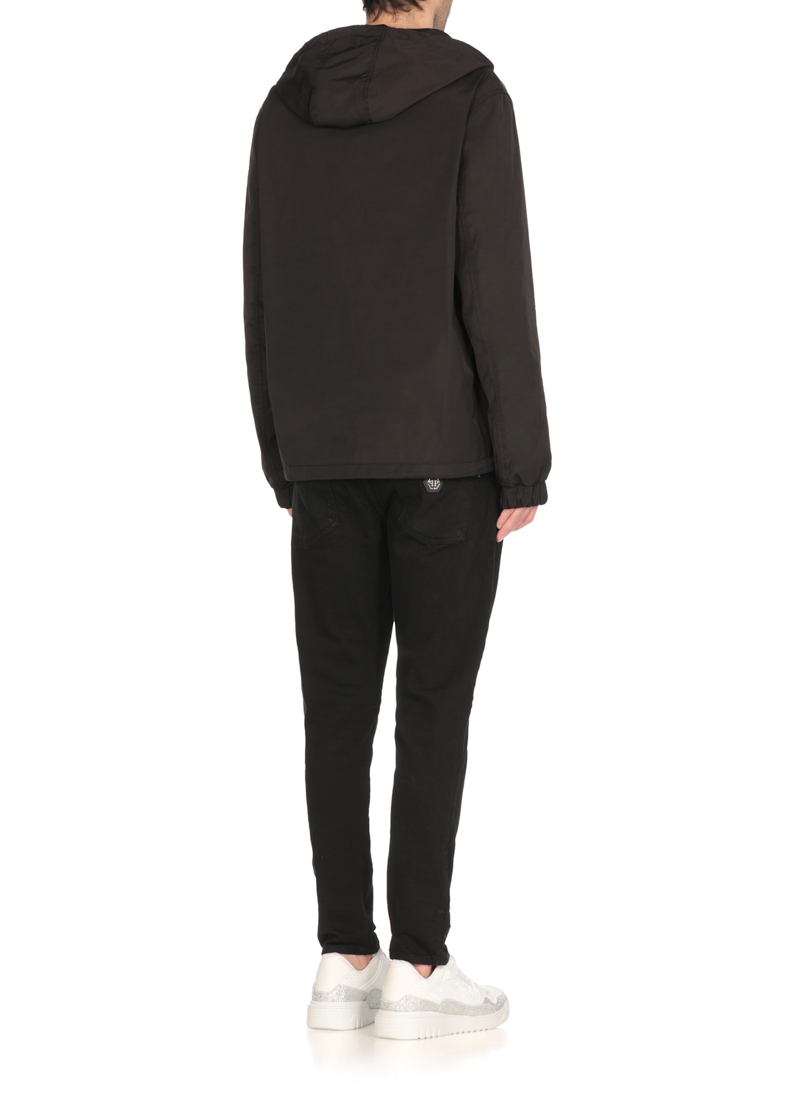 Philipp Plein Hooded Jacket In Black