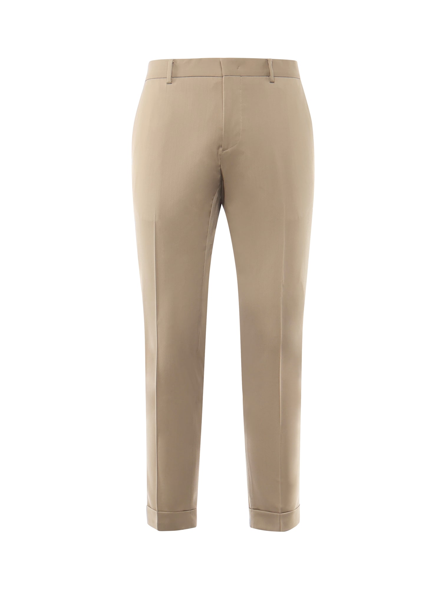Be Able Tailored Wool-blend Gabardine Trousers In Brown