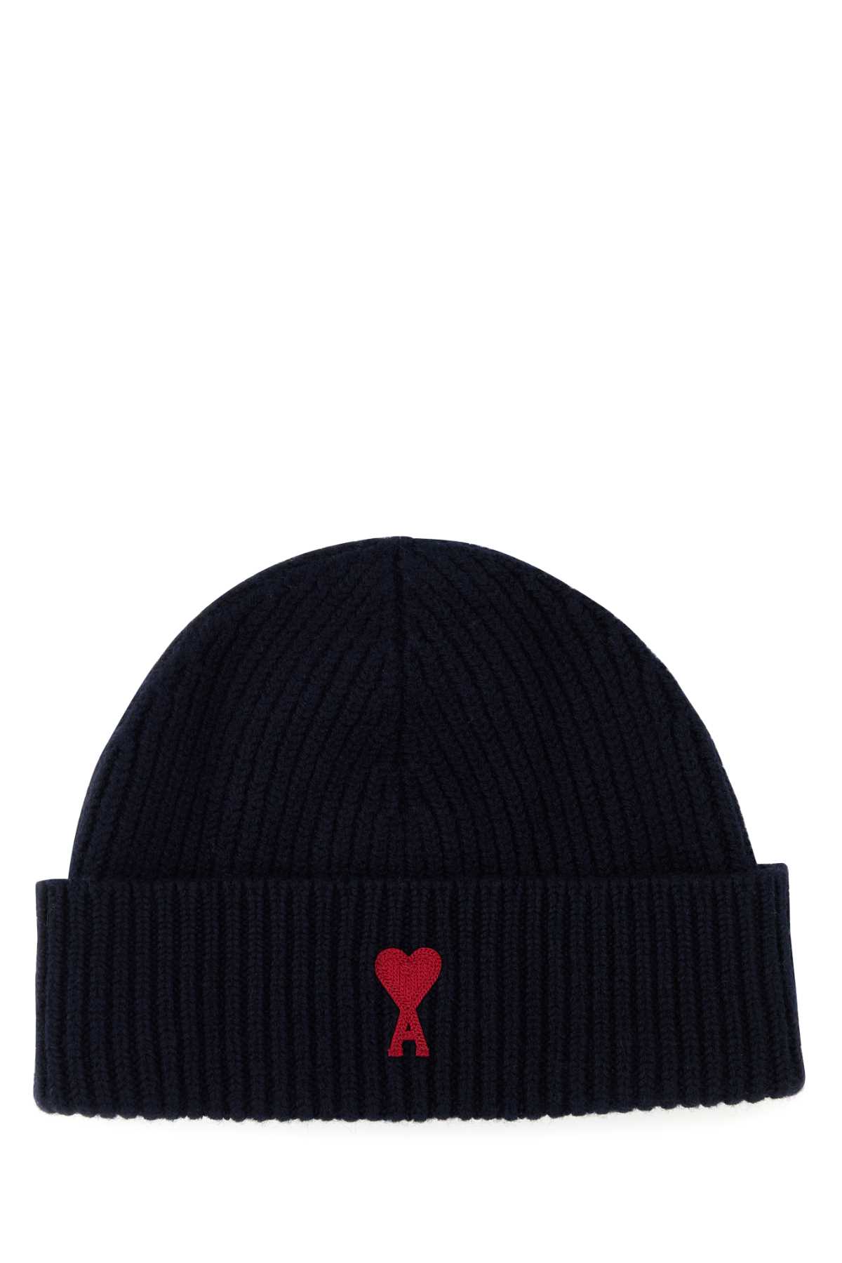 Navy Blue Wool Beanie Hat