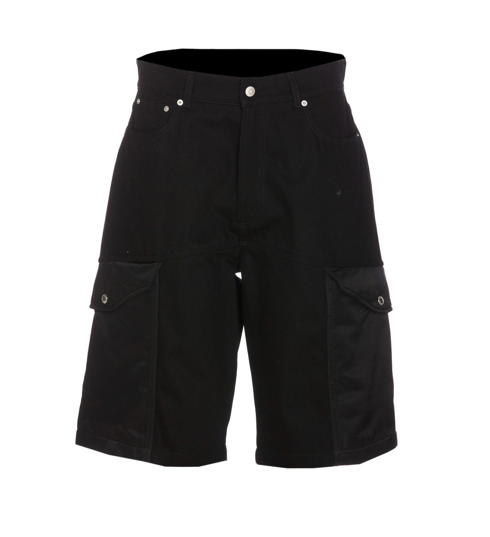 Shop Alexander Mcqueen Hybrid Shorts In Black
