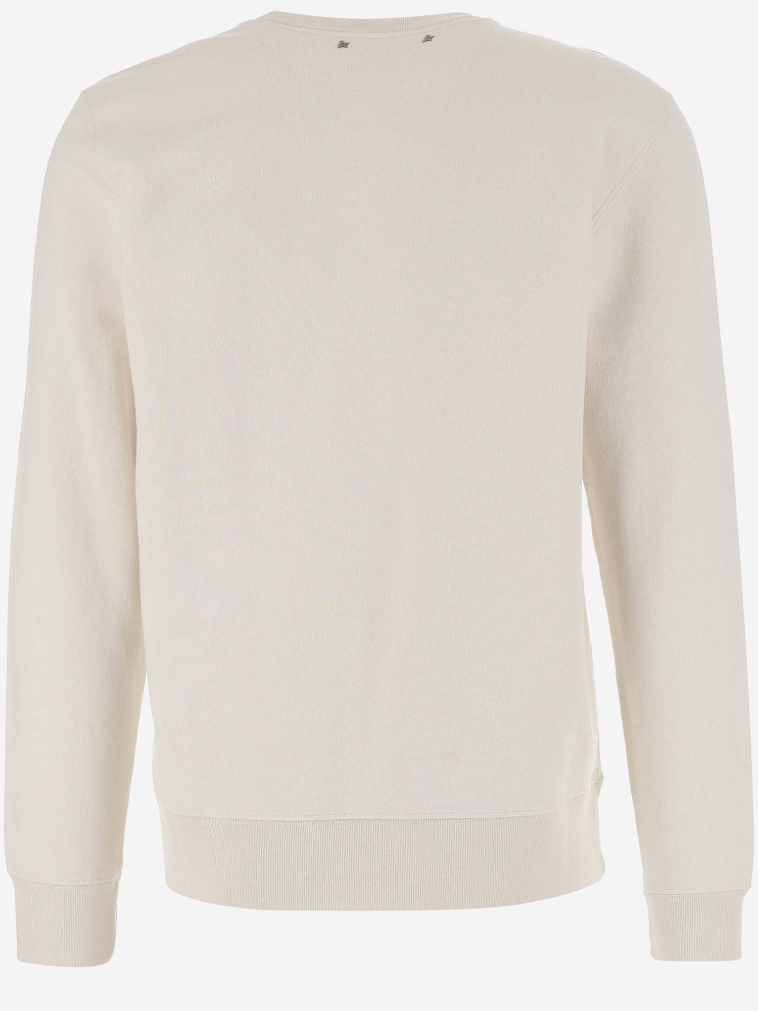 Shop Golden Goose Cotton Sweatshirt With Logo In White