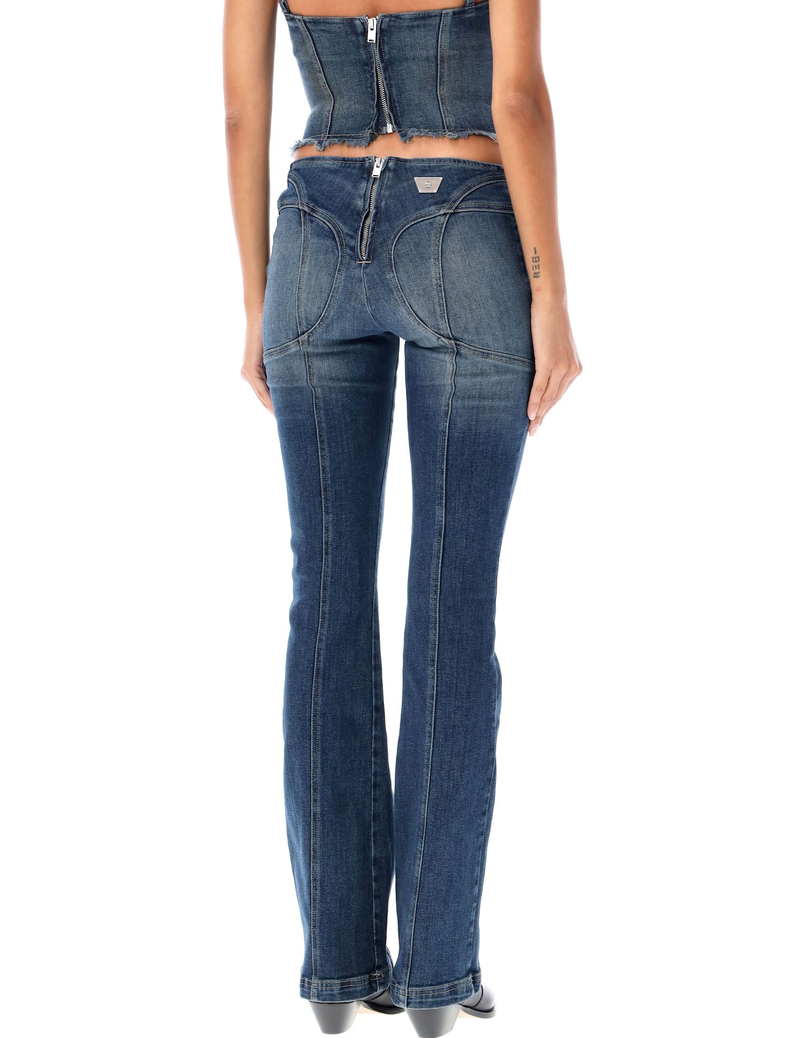 Shop Misbhv Lara Laced Jeans In Malibu Blue