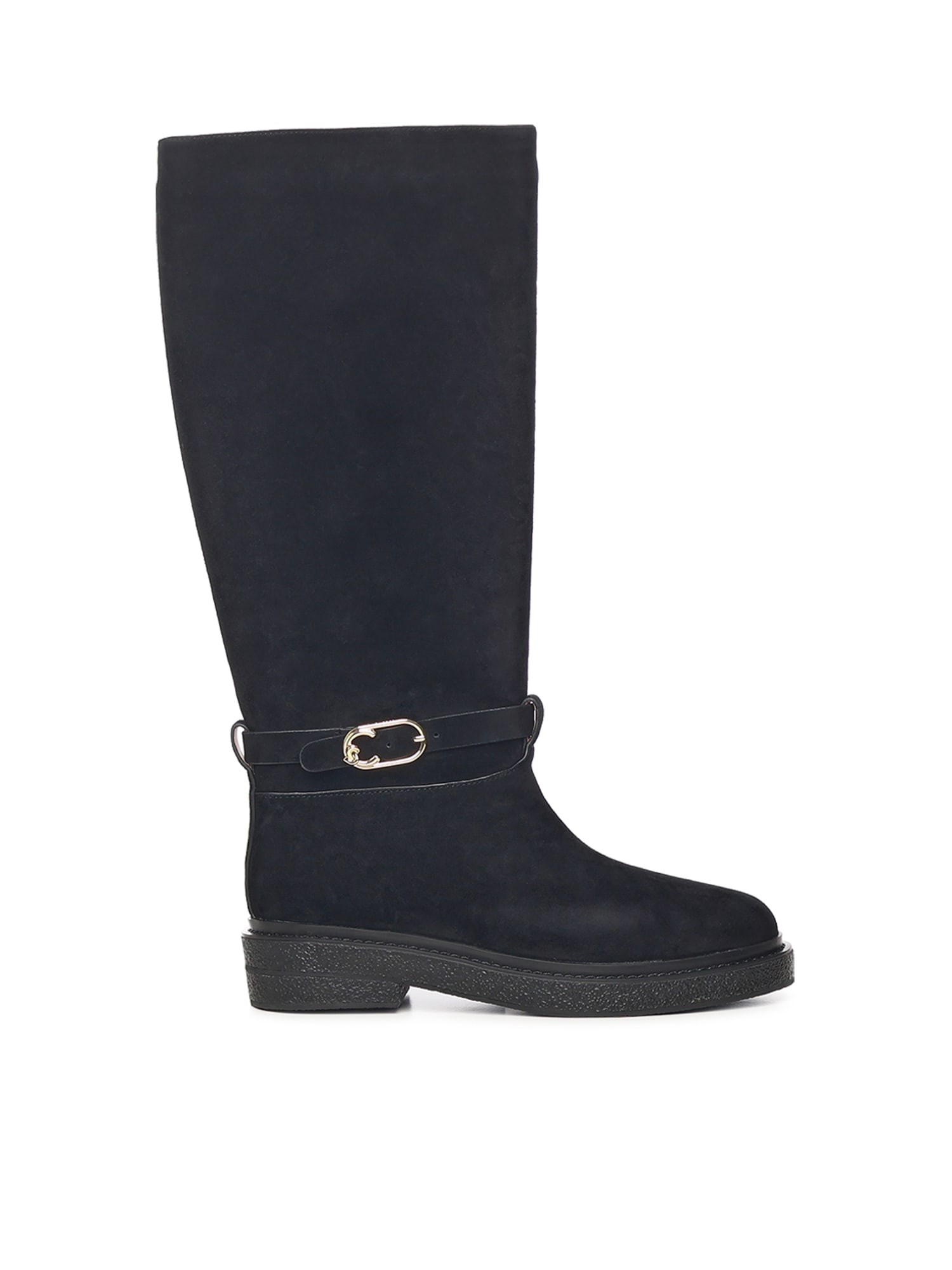 Coccinelle Suede C-saddle Boots In Black