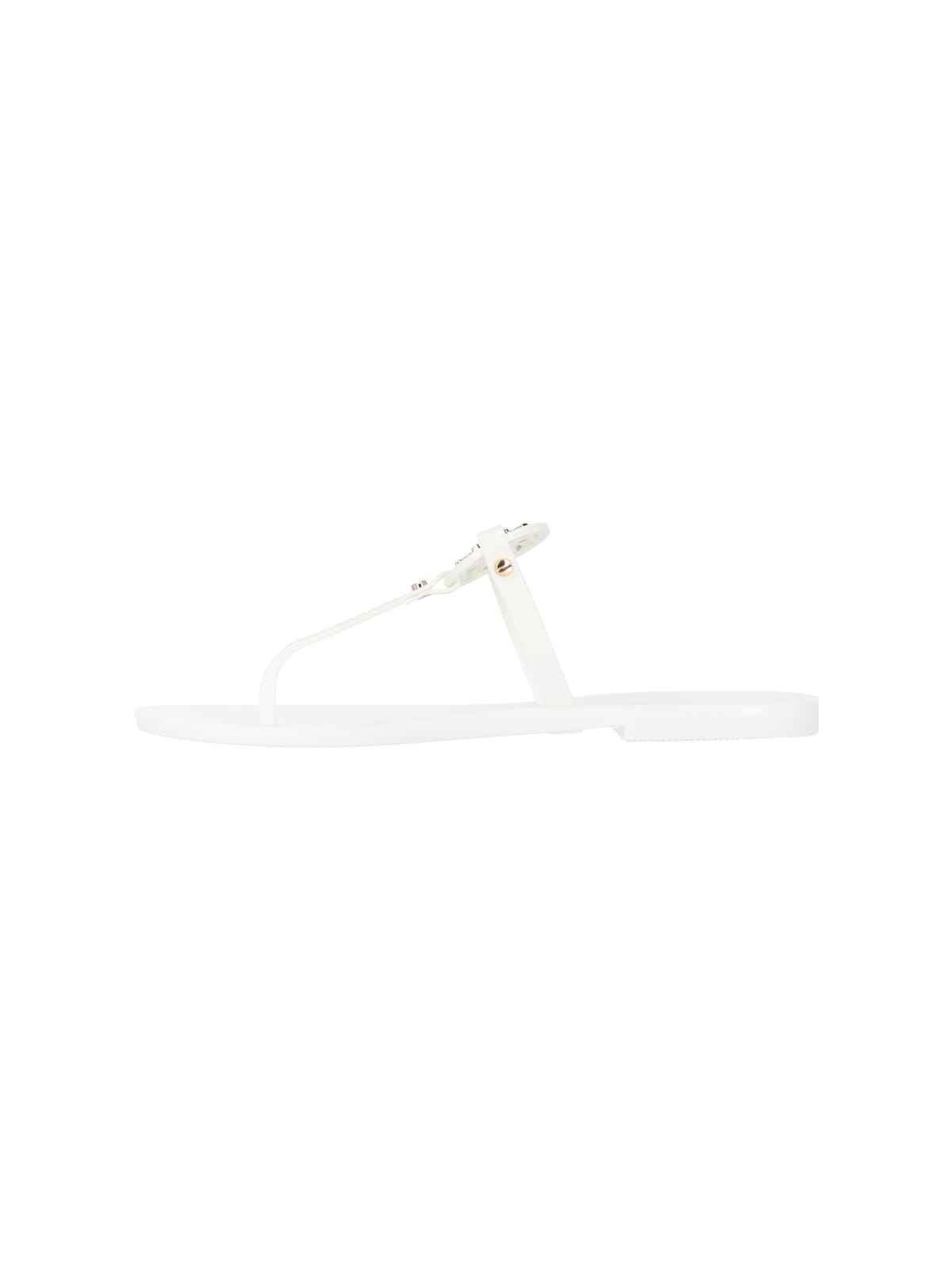 Shop Tory Burch Logo Thong Sandals In White