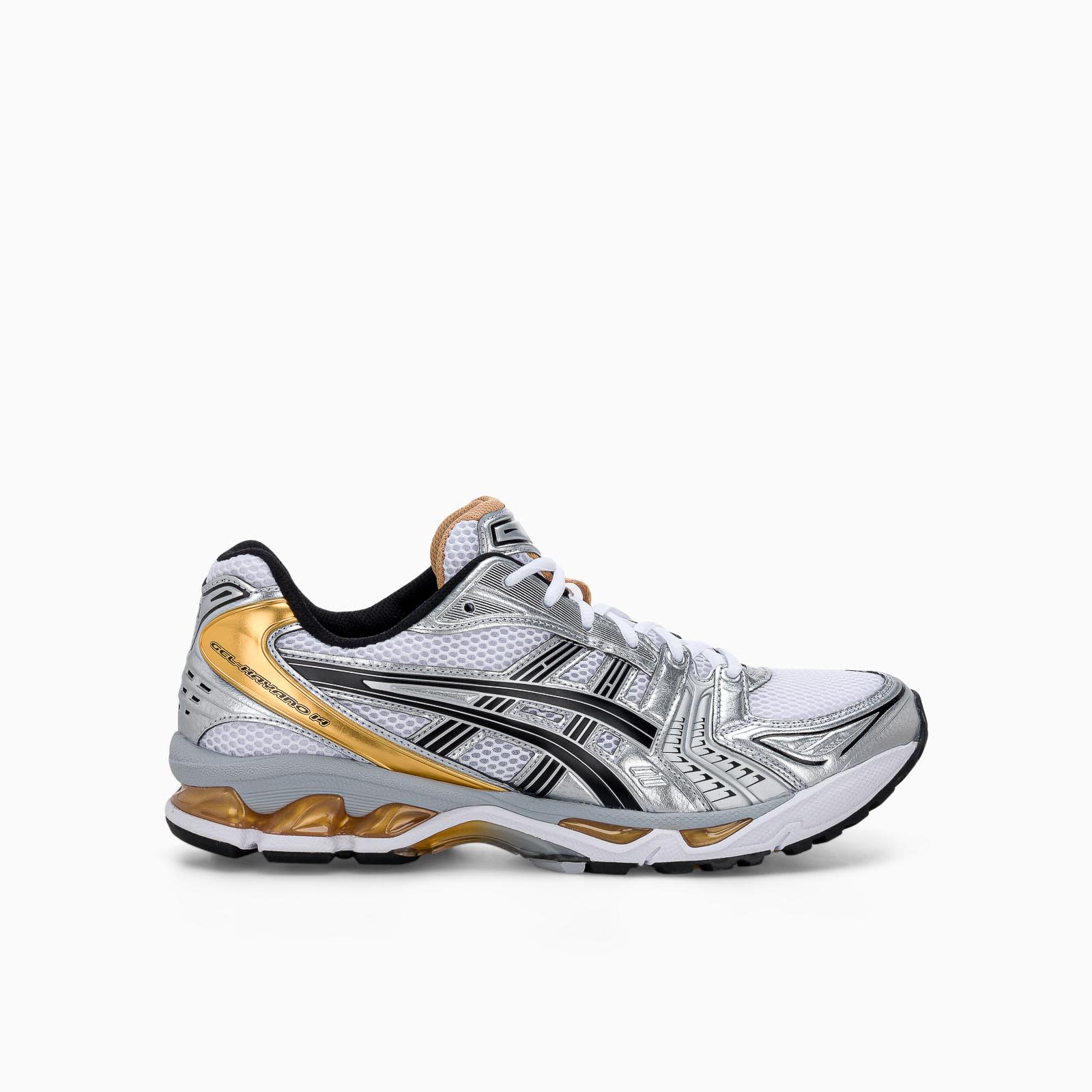 Asics Gel-kayano 14 Mesh And Faux-leather Trainers In Gold