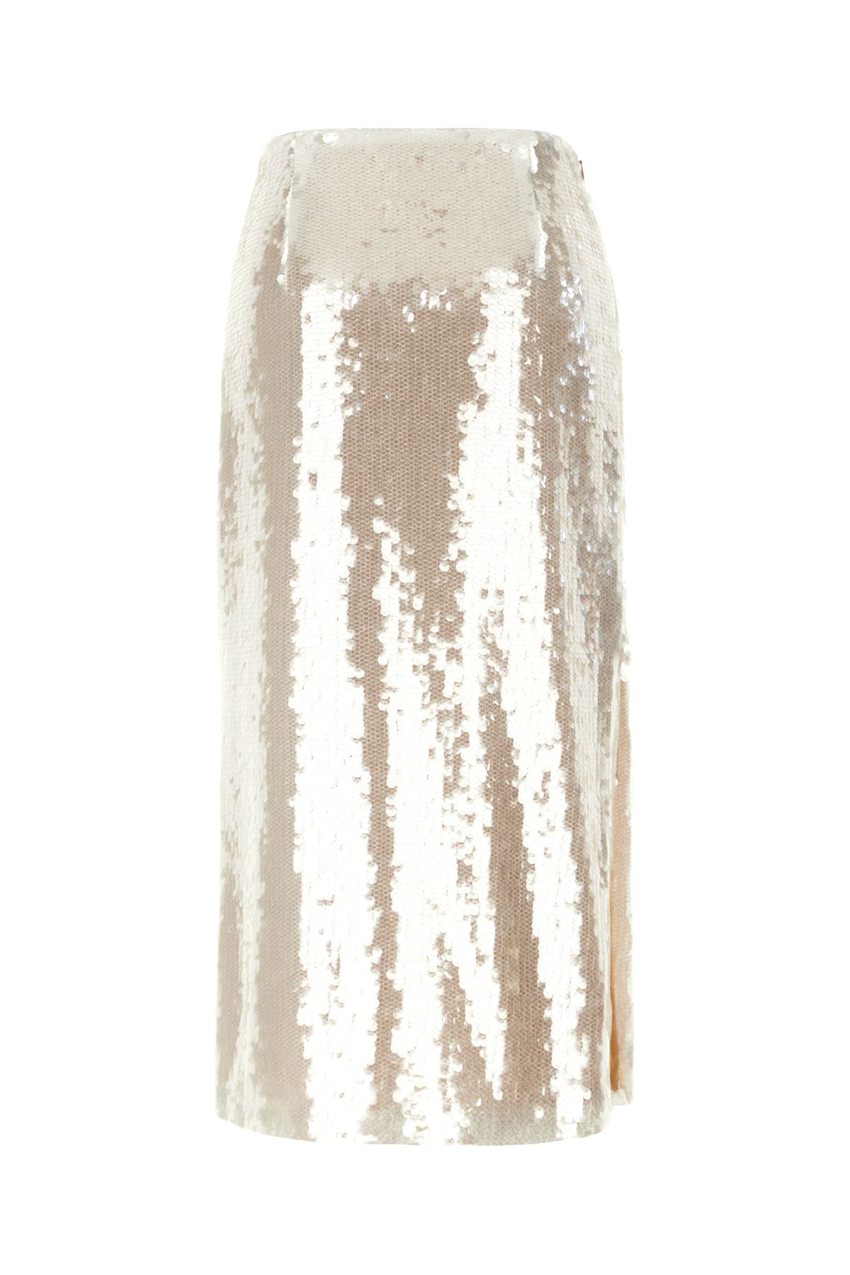 Shop Genny Ivory Polyester Blend Skirt In Off White