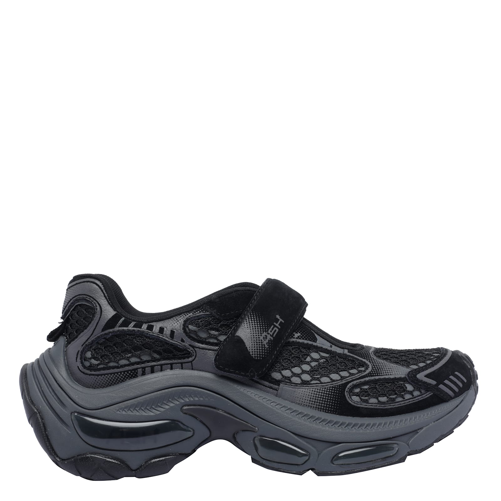 Ash Dragon Sneakers In Grey Suede And Fabric In Black