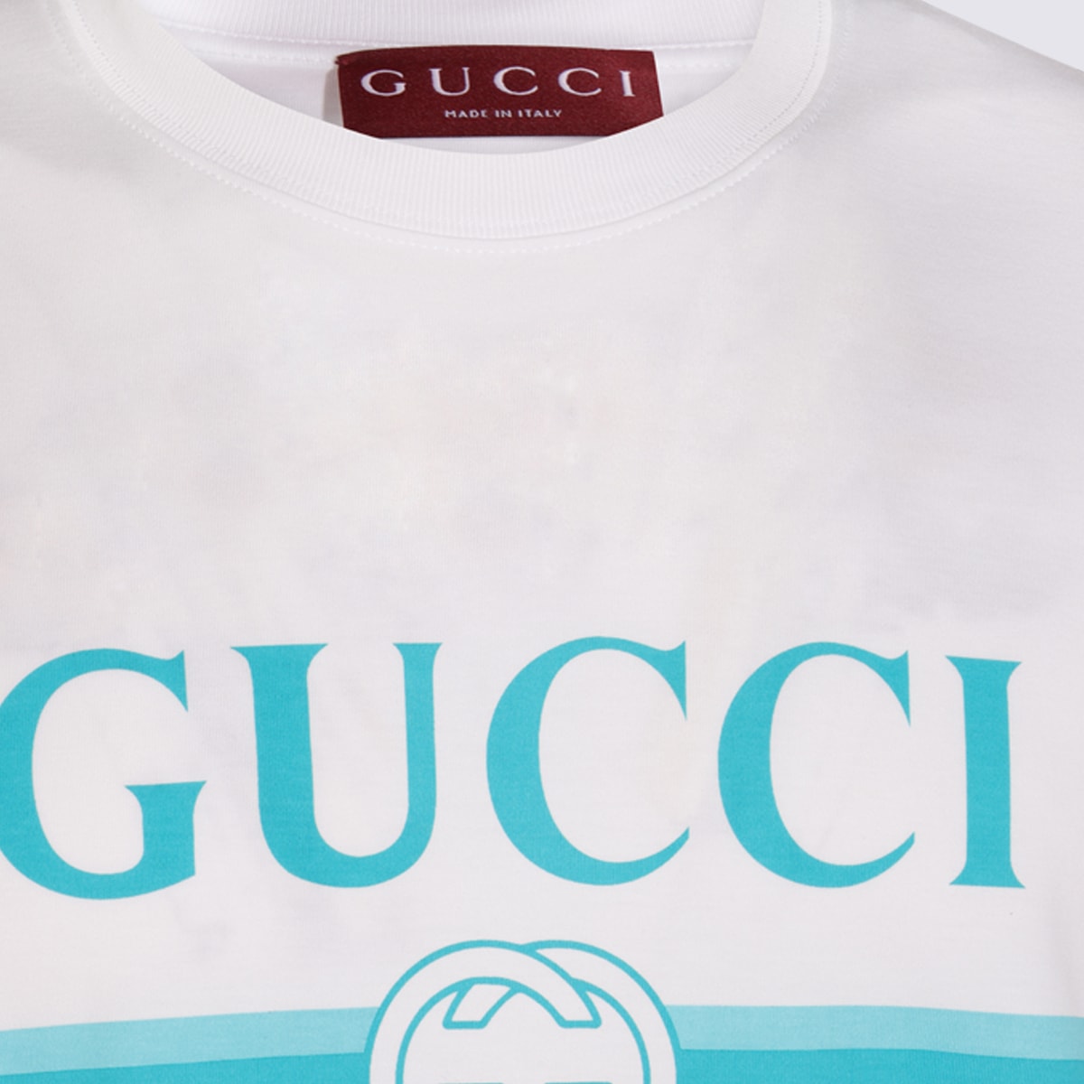 Gucci Womens Brand-print Relaxed-fit Cotton-jersey T-shirt White Mc In White