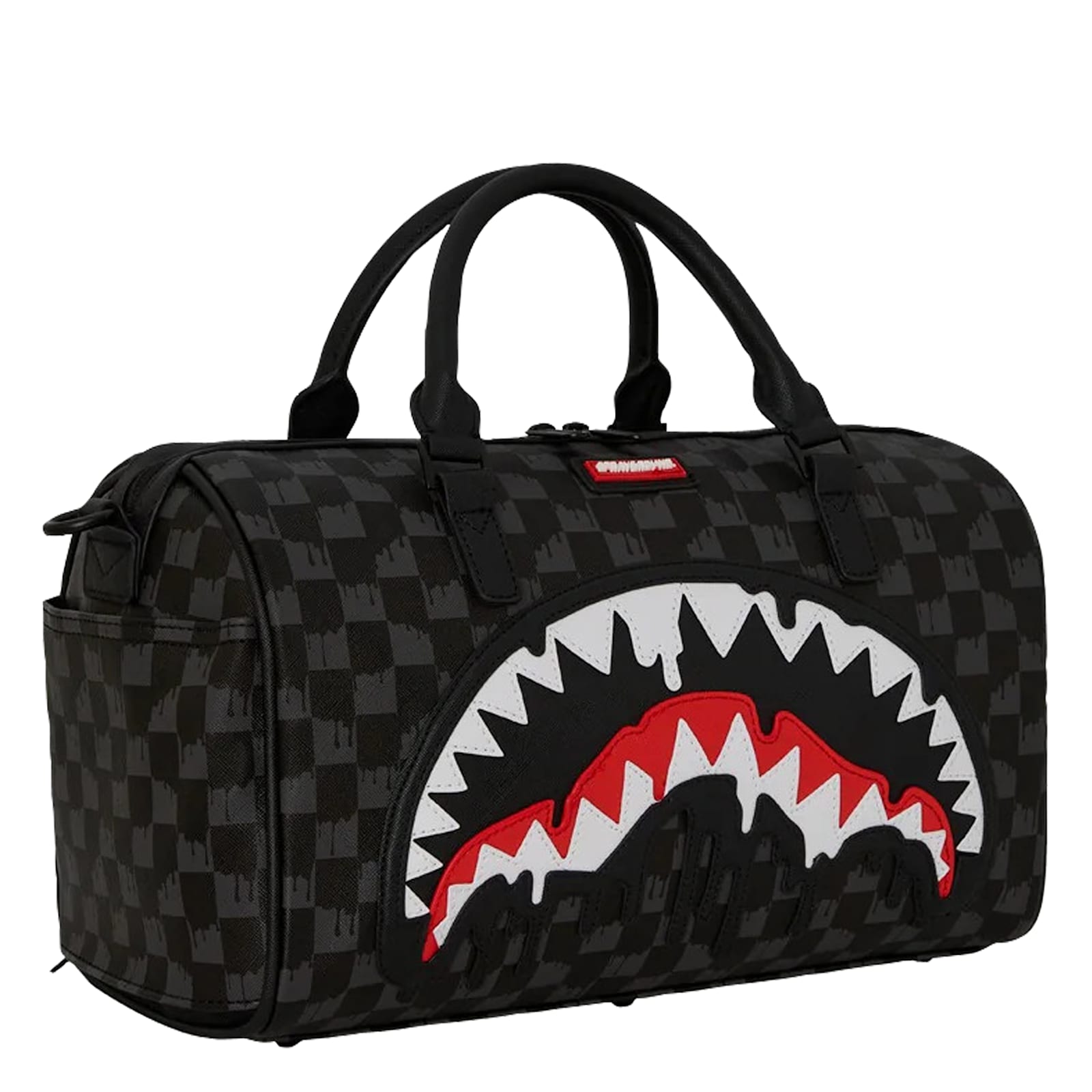 Sprayground Shark In Paris Thunderdrip Boston Bag In Gray