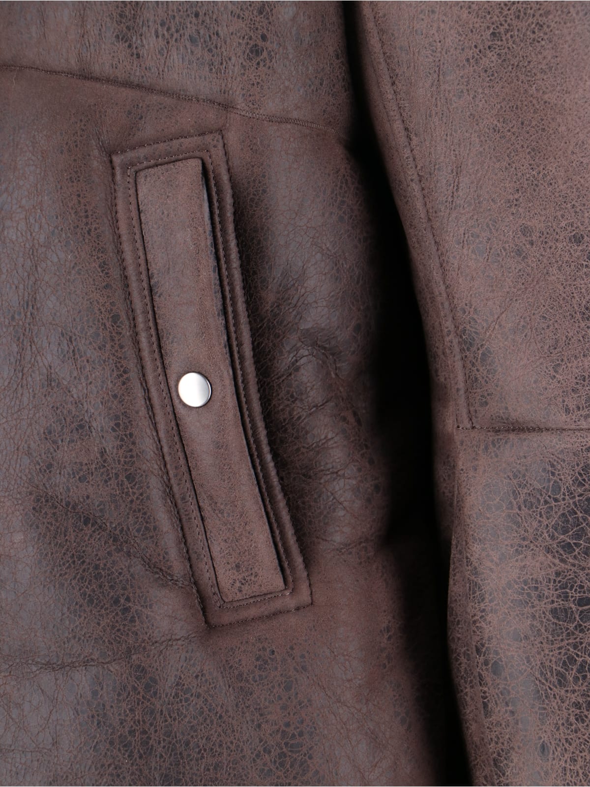 Rick Owens Lamb Leather And Shearling Jacket In Brown