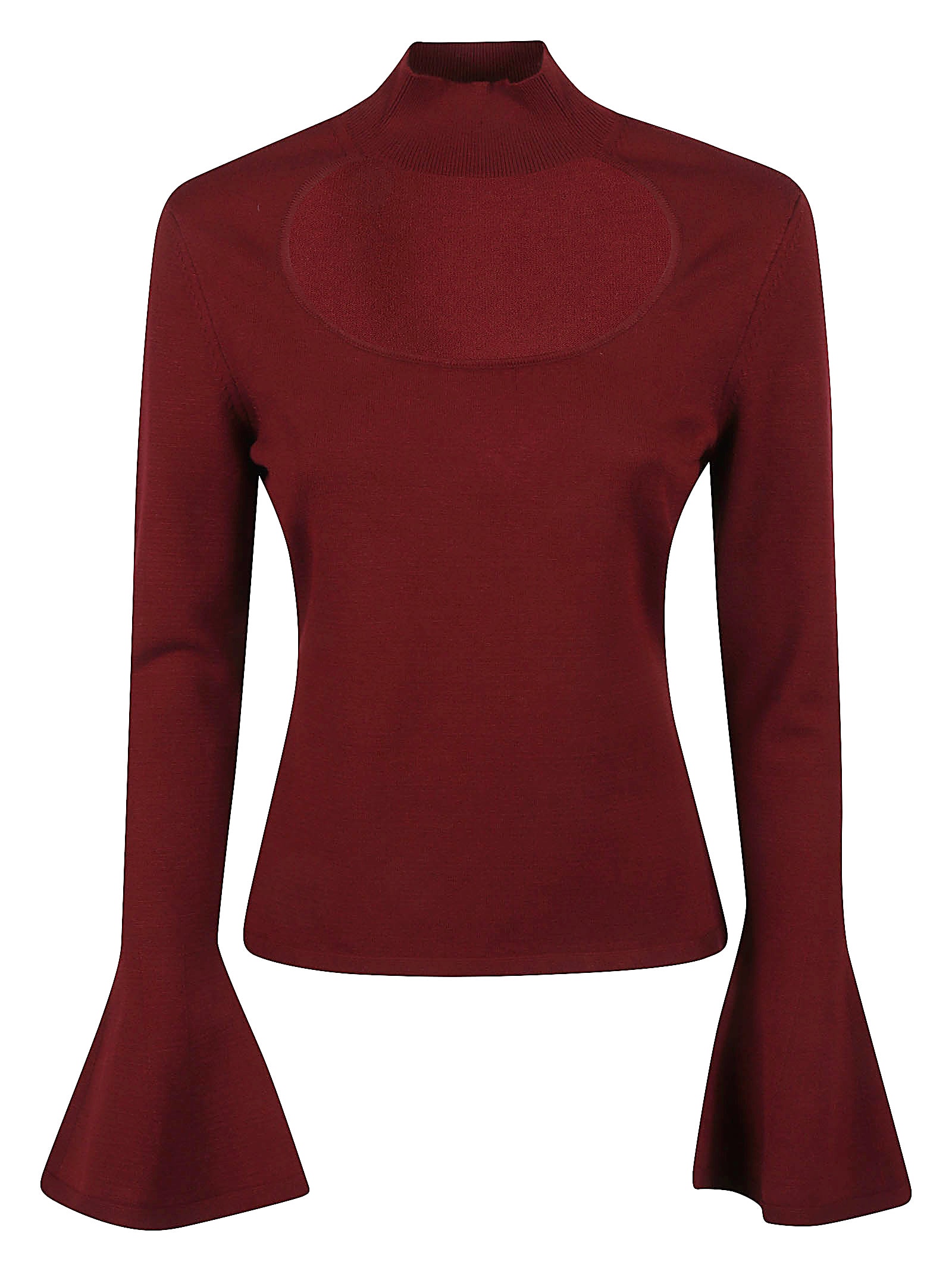 Shop Federica Tosi Flared Cuff Jumper In Vinaccia