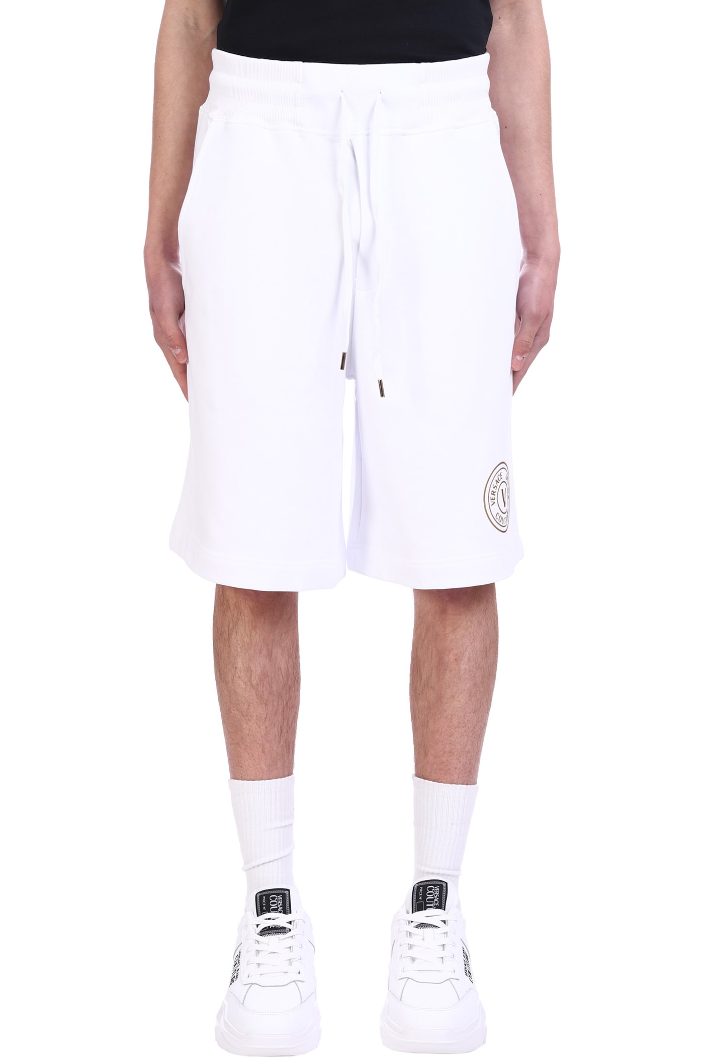 Versace Jeans Couture Shorts In White Cotton