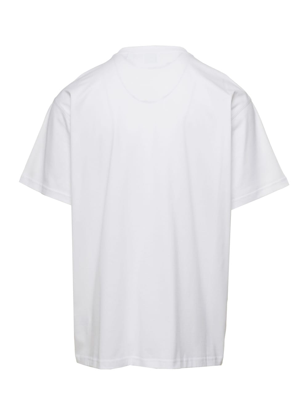 Shop Burberry White T-shirt With Logo  In Cotton Man