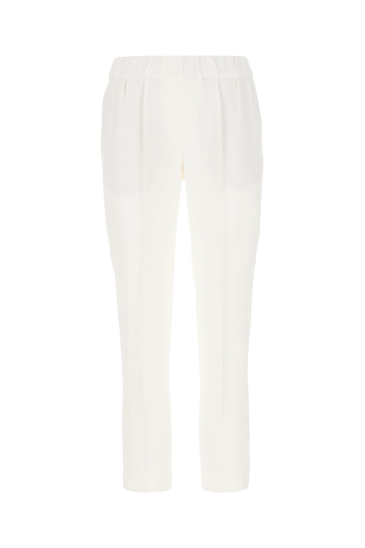 White Acetate Blend Pant