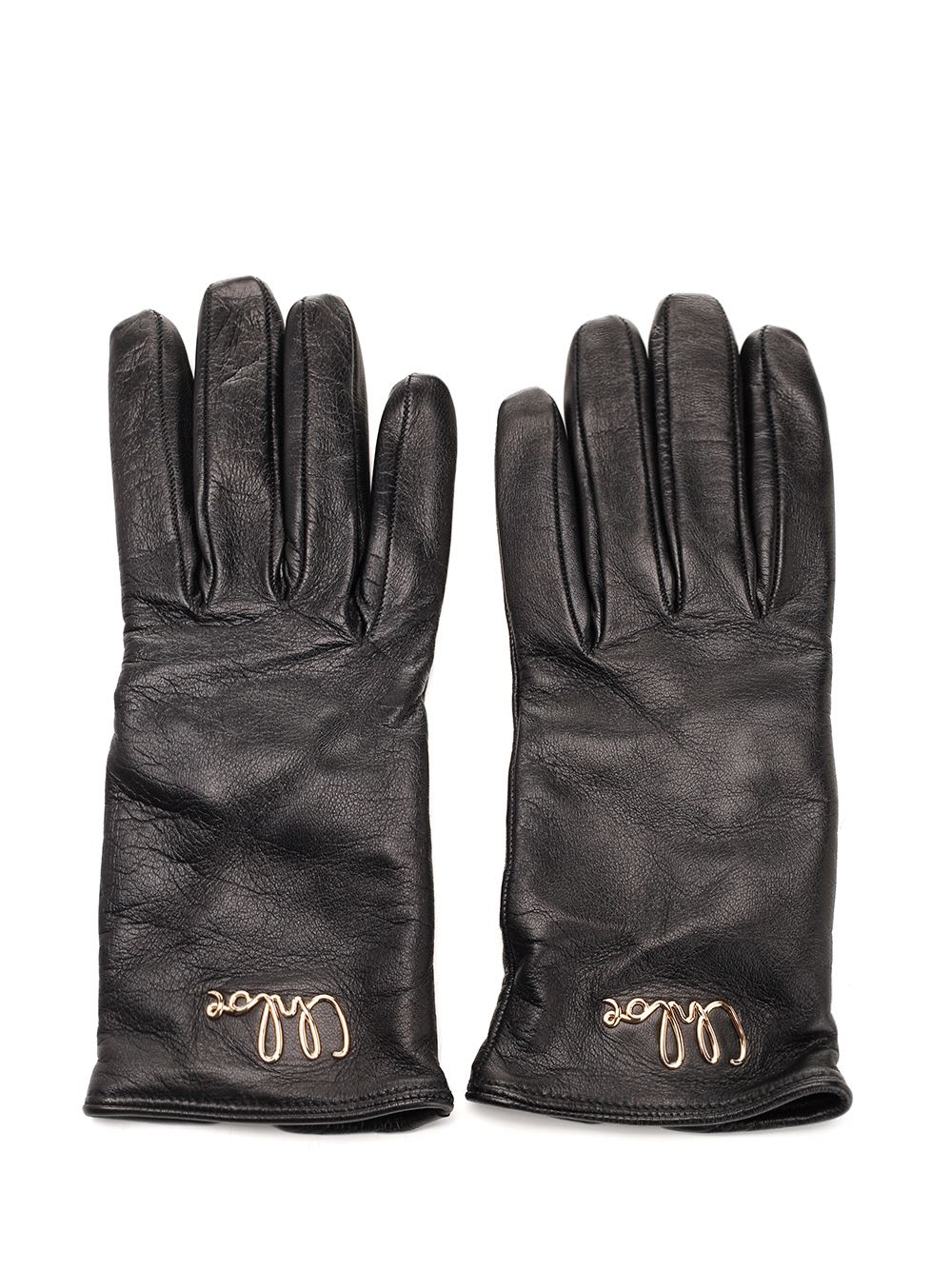 Shop Chloé Iconic Gloves In Black