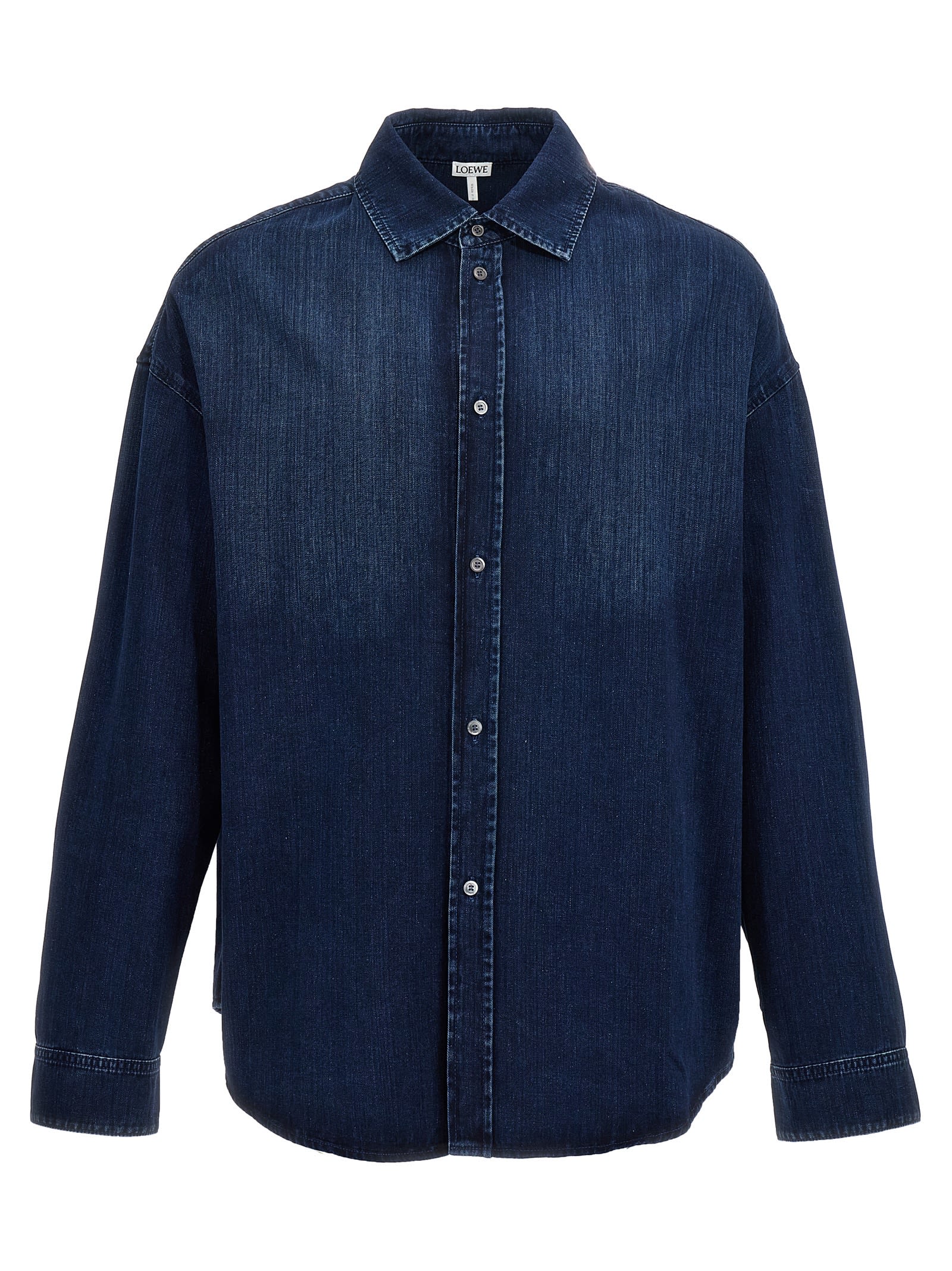 Shop Loewe Anagram Shirt In Blue