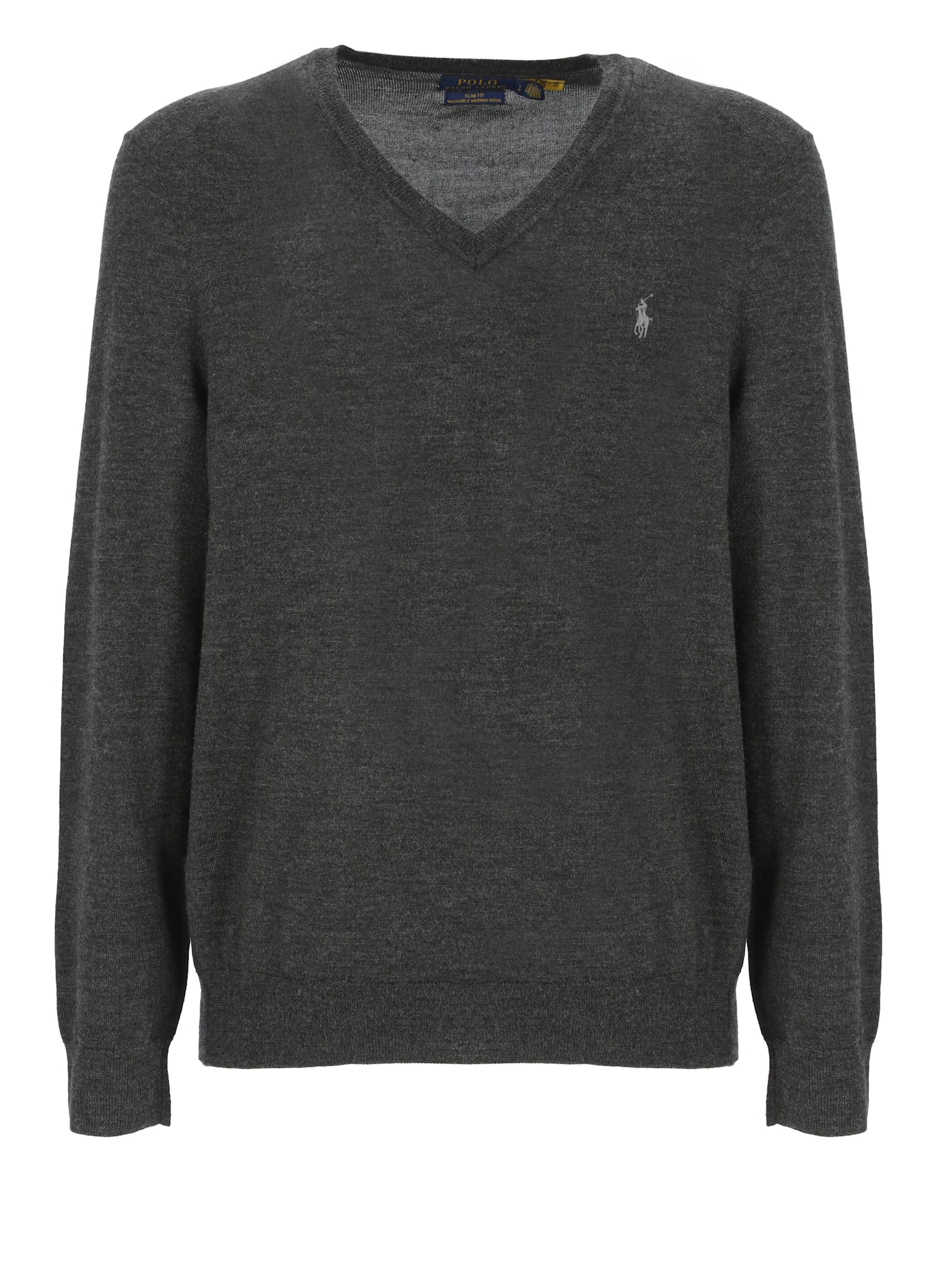 Ralph Lauren Sweater With Pony Logo In Grey