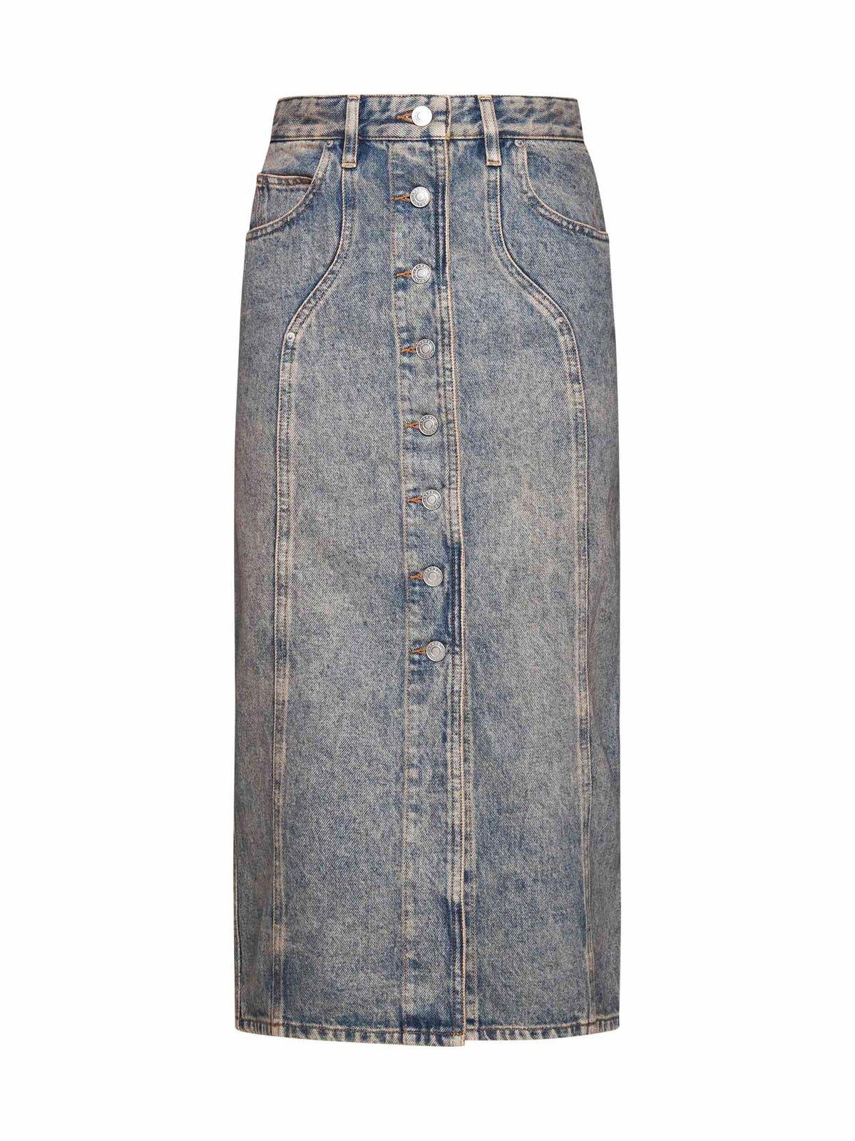 MARANT ETOILE BUTTONED MIDI SKIRT