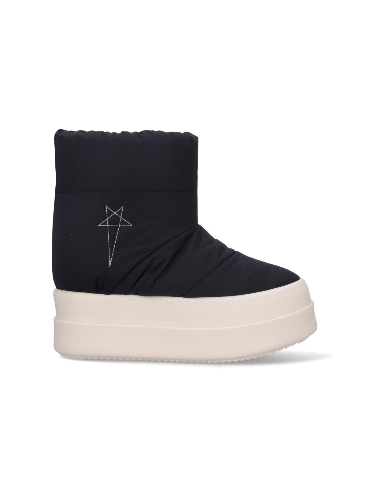 Drkshdw Padded Ankle Boots Low Lunar In Black