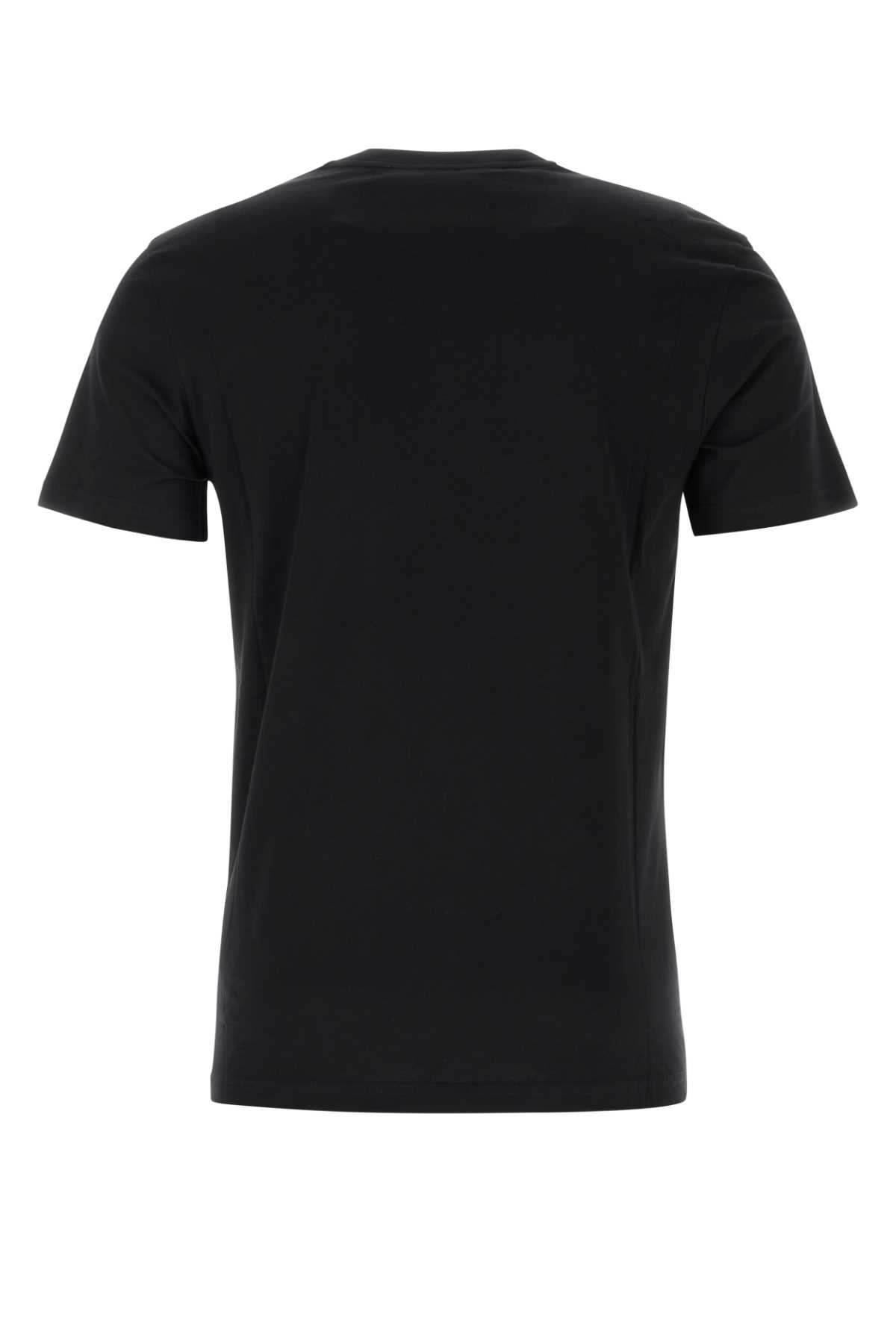Moschino Black Cotton T-shirt In 0555
