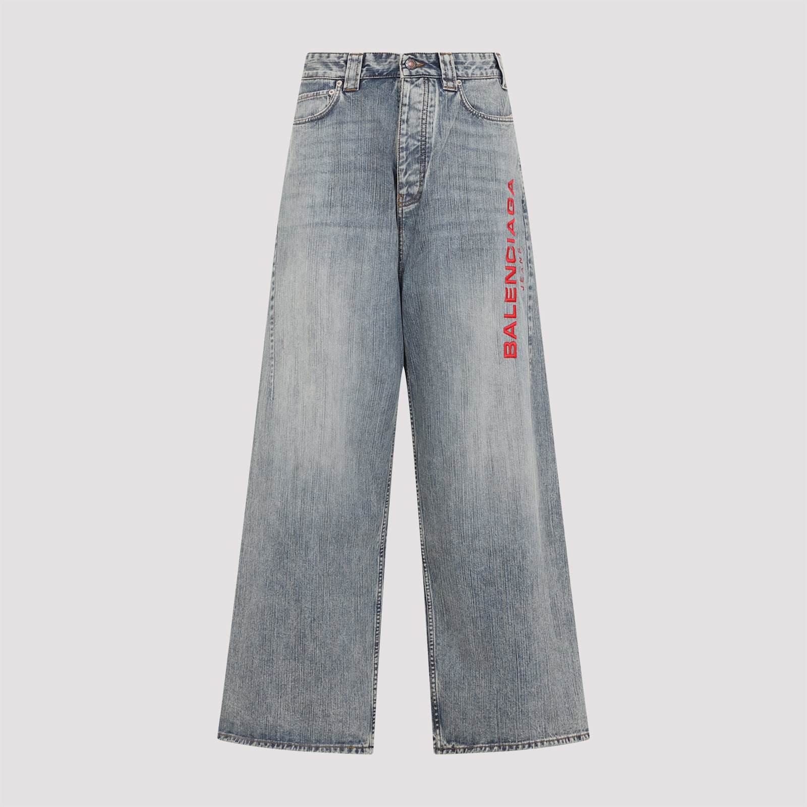 Balenciaga Men's Baggy Pants In Blue