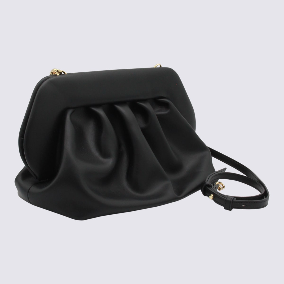 Themoirè Black Tia Clutches In Black