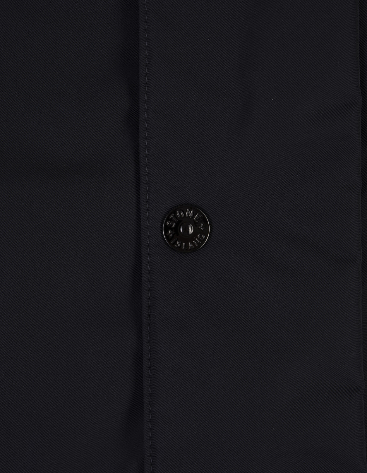 Shop Stone Island Navy Blue Polyester Micro Twill Jacket