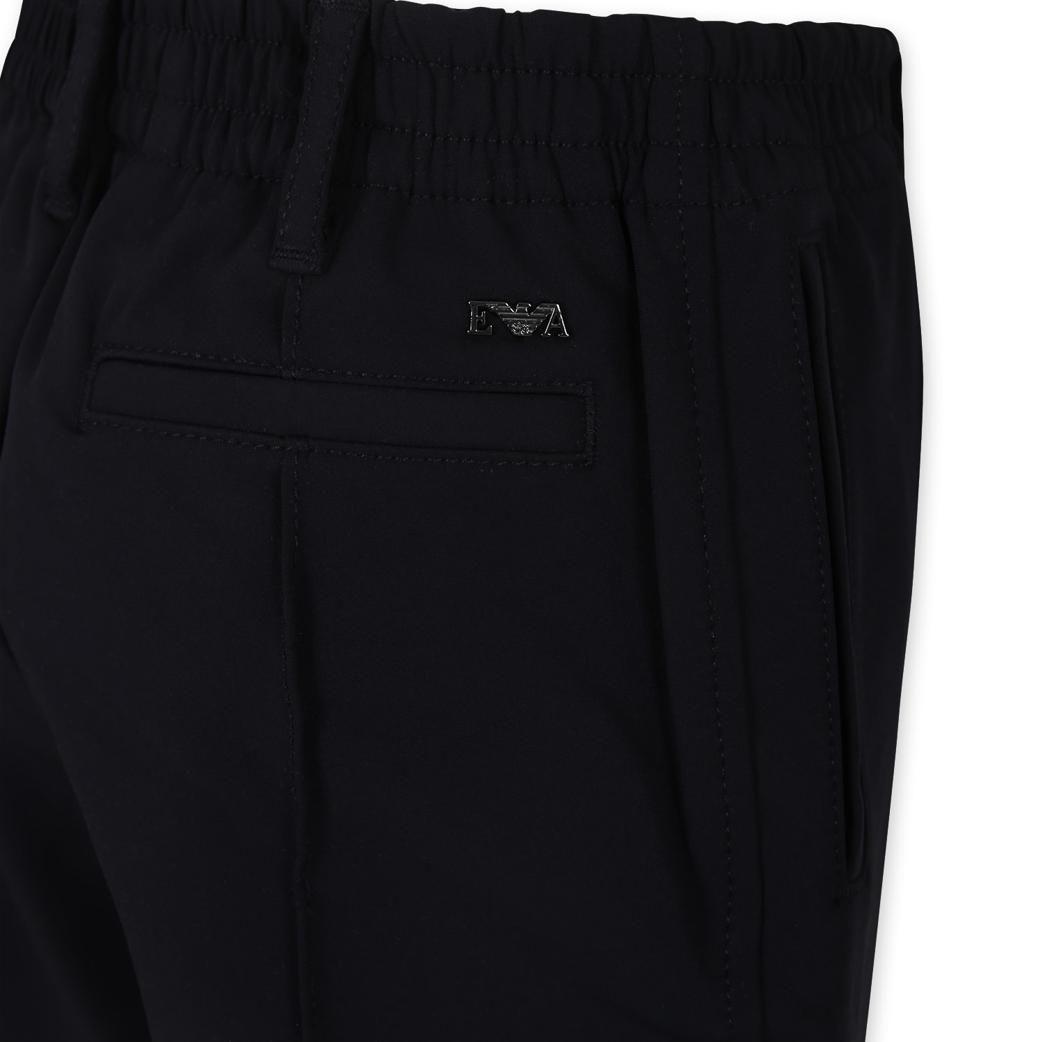 EMPORIO ARMANI BLUE TROUSERS FOR BOY WITH EAGLE 