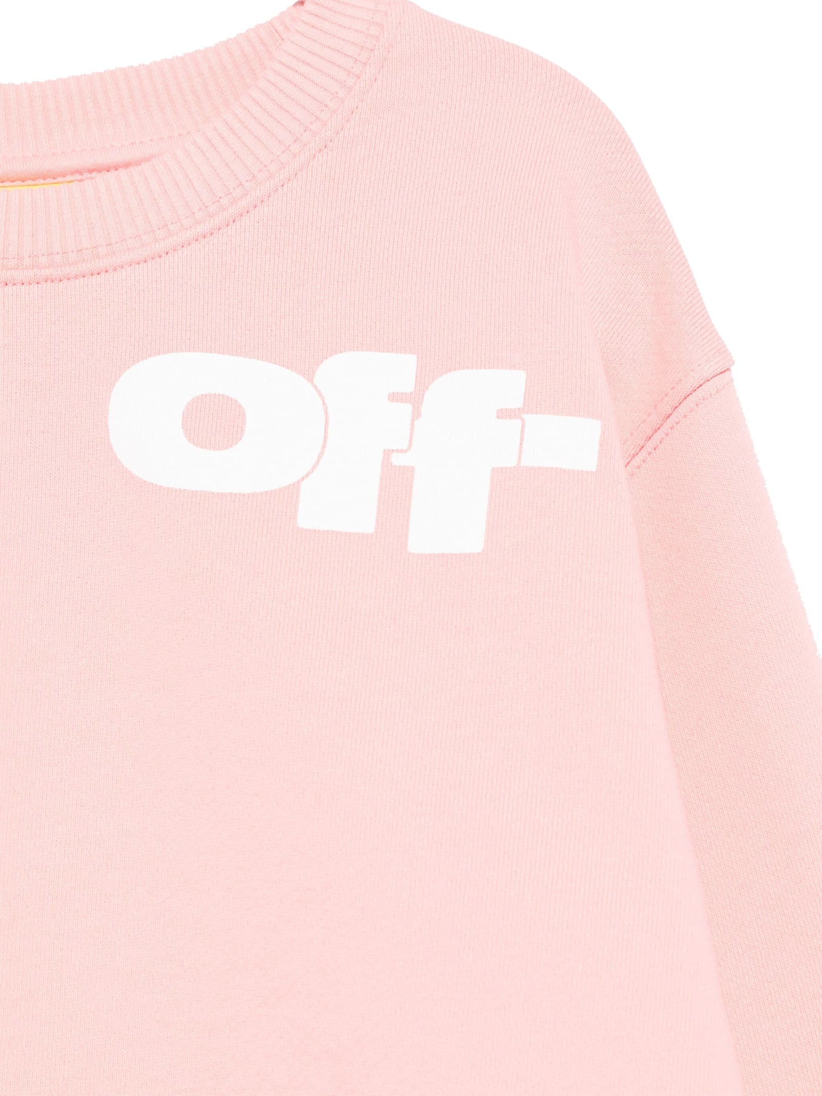 Shop Off-white Type Graphic Crewneck In Pink White