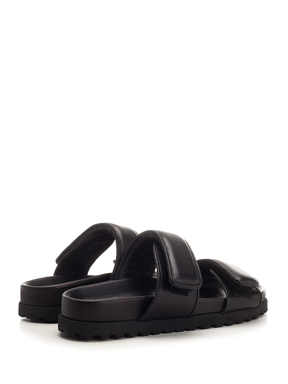 Shop Gia Borghini Black Perni 11 Flat Sandal