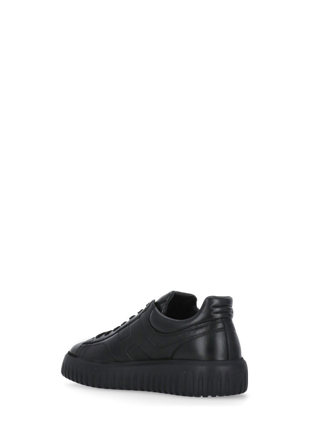 Hogan Leather H-stripes Tread Sneakers In Black