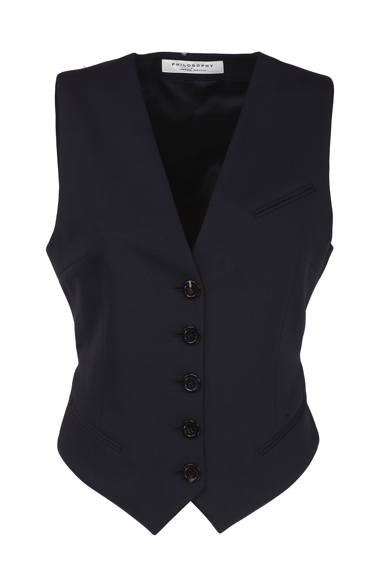 Dart-detailed V-neck Waistcoat