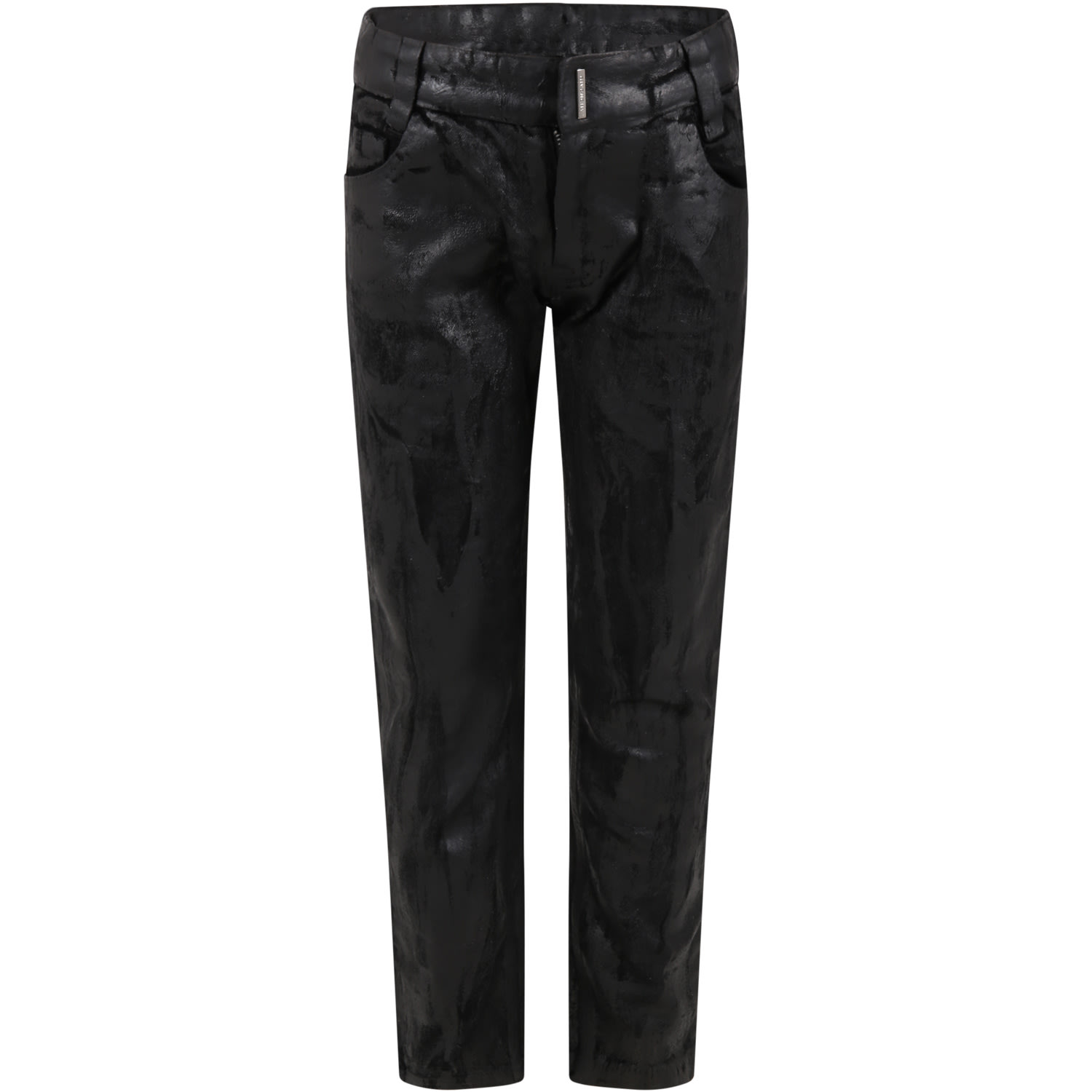 Givenchy Black Trousers For Girl With Patch Logo