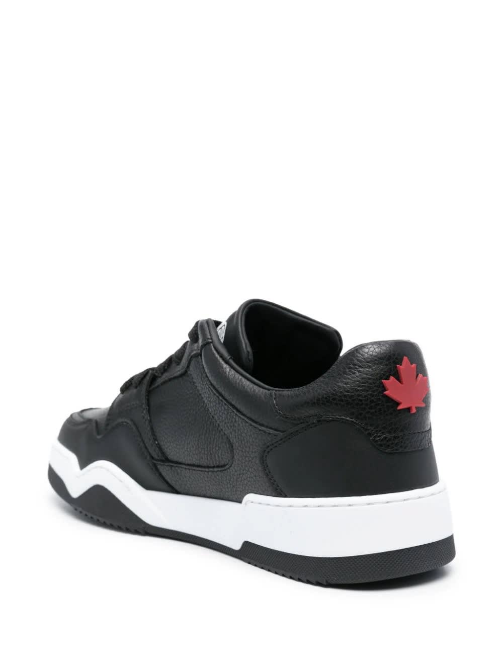 Shop Dsquared2 Black Spiker Sneakers